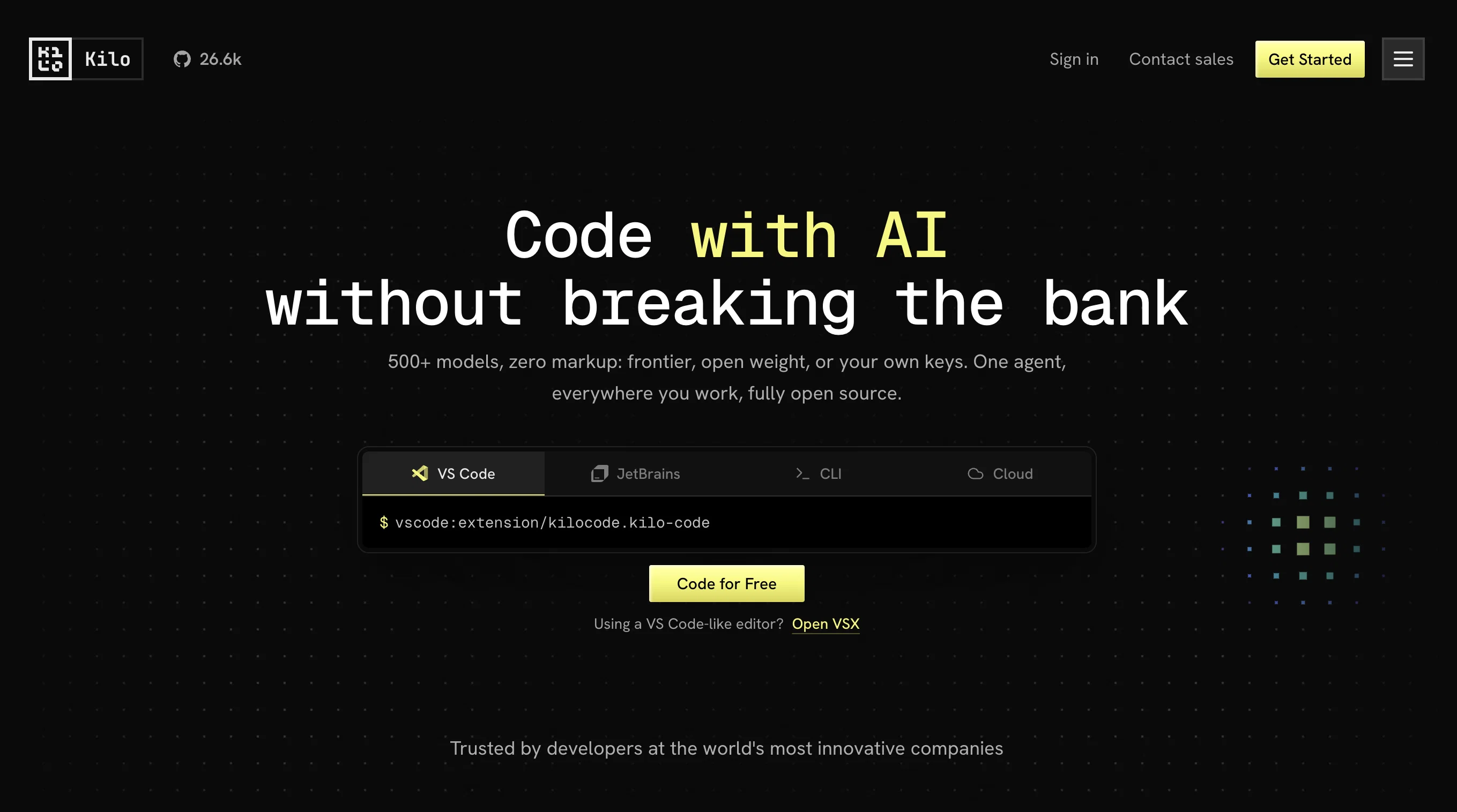 Kilo Code screenshot