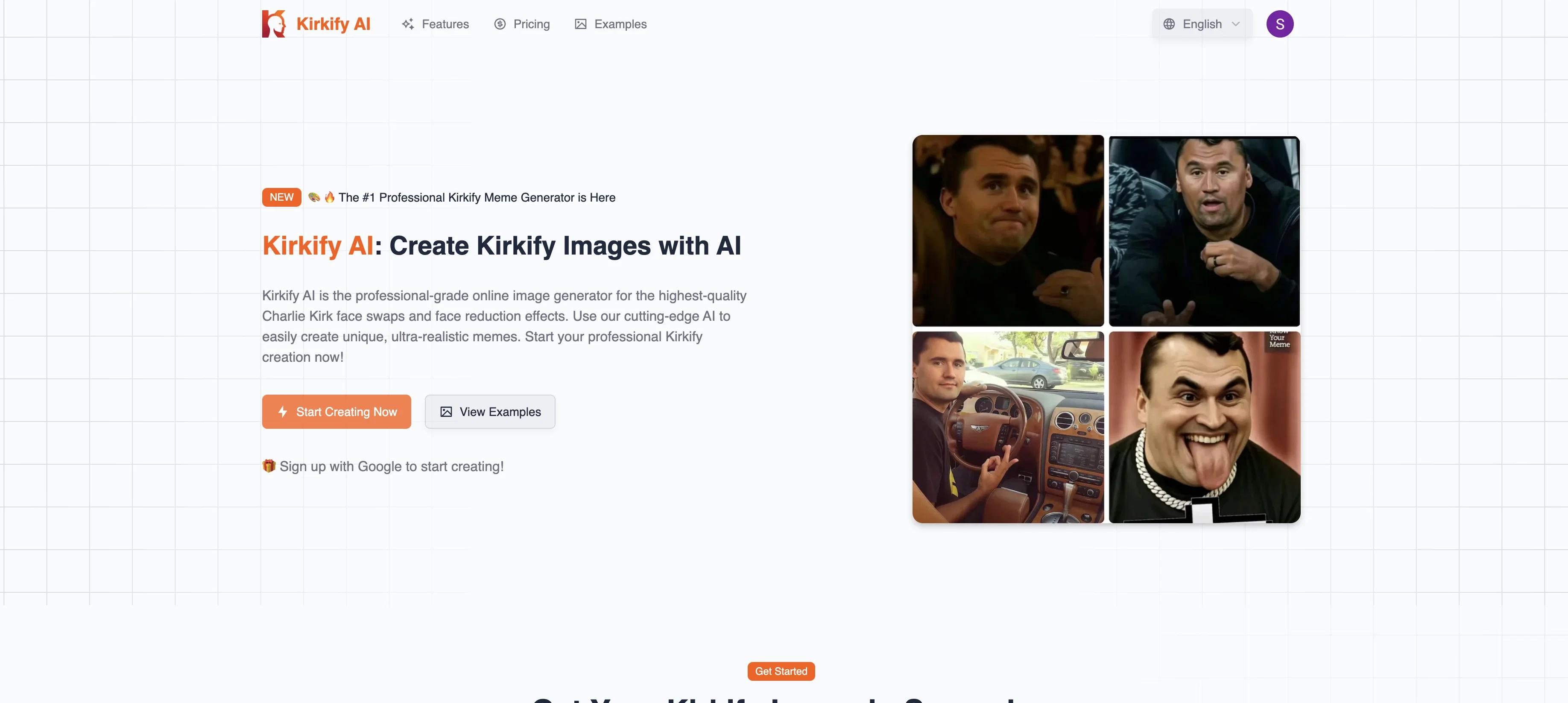 Kirkify AI Images Generator screenshot