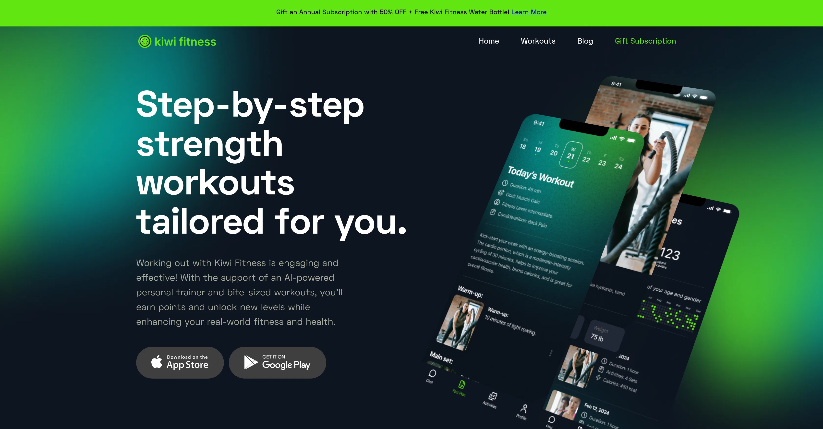 Kiwi Fitness screenshot