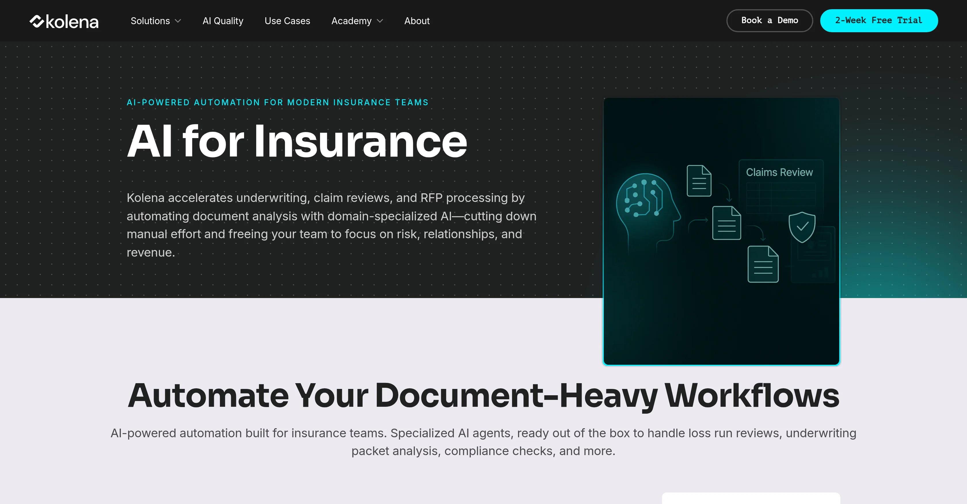 Kolena AI for Insurance screenshot