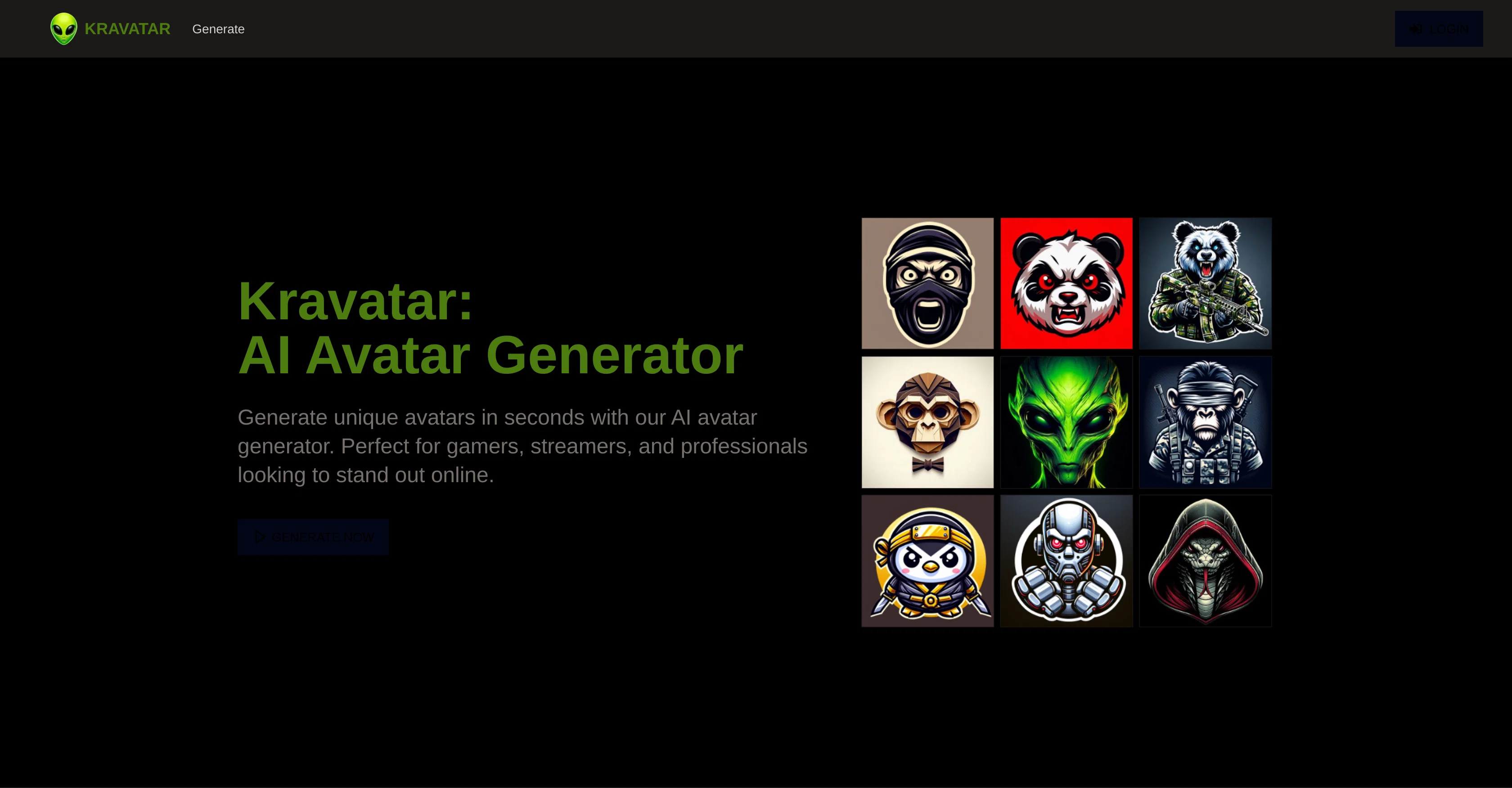 Kravatar screenshot