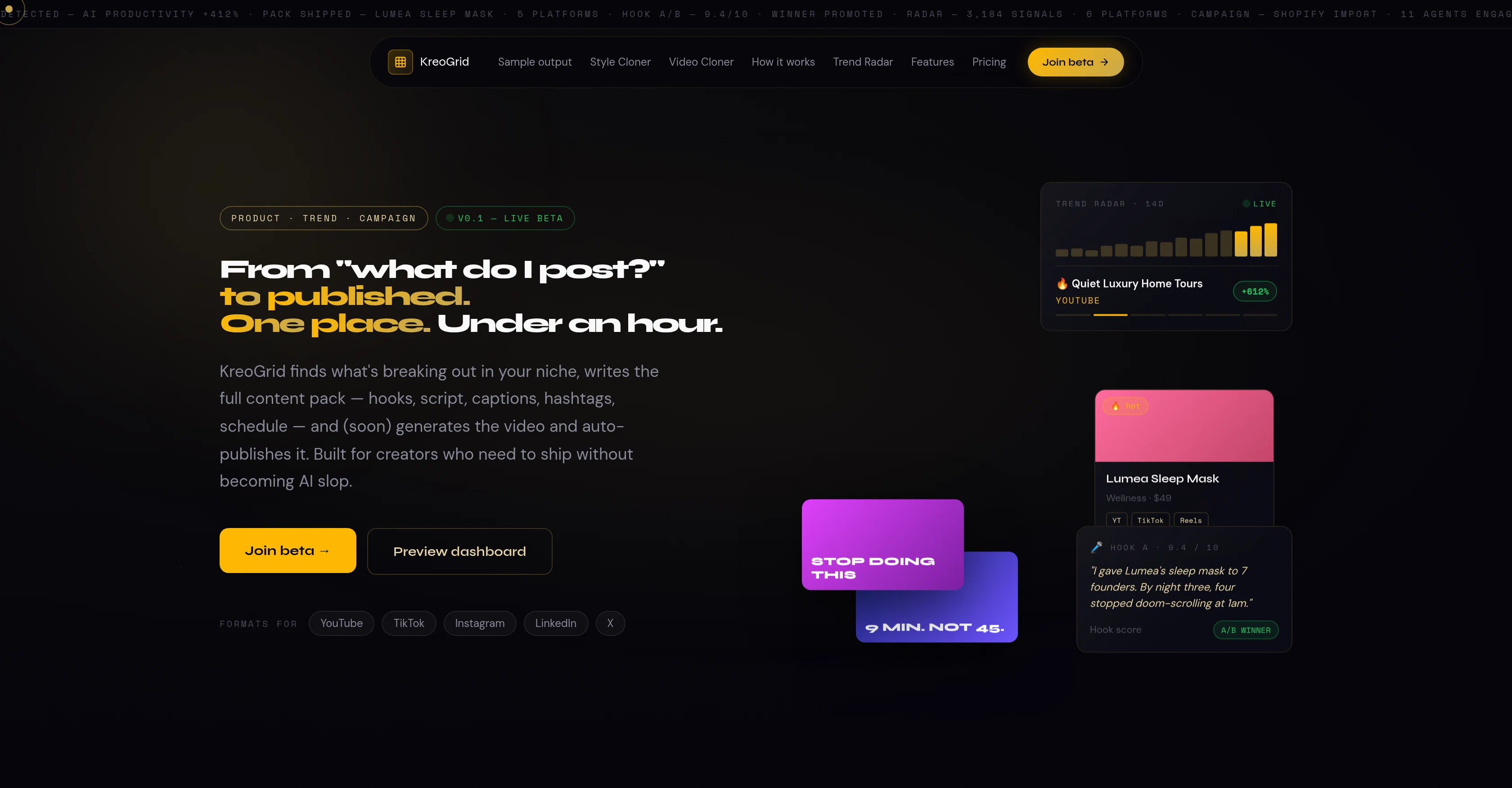 KreoGrid screenshot