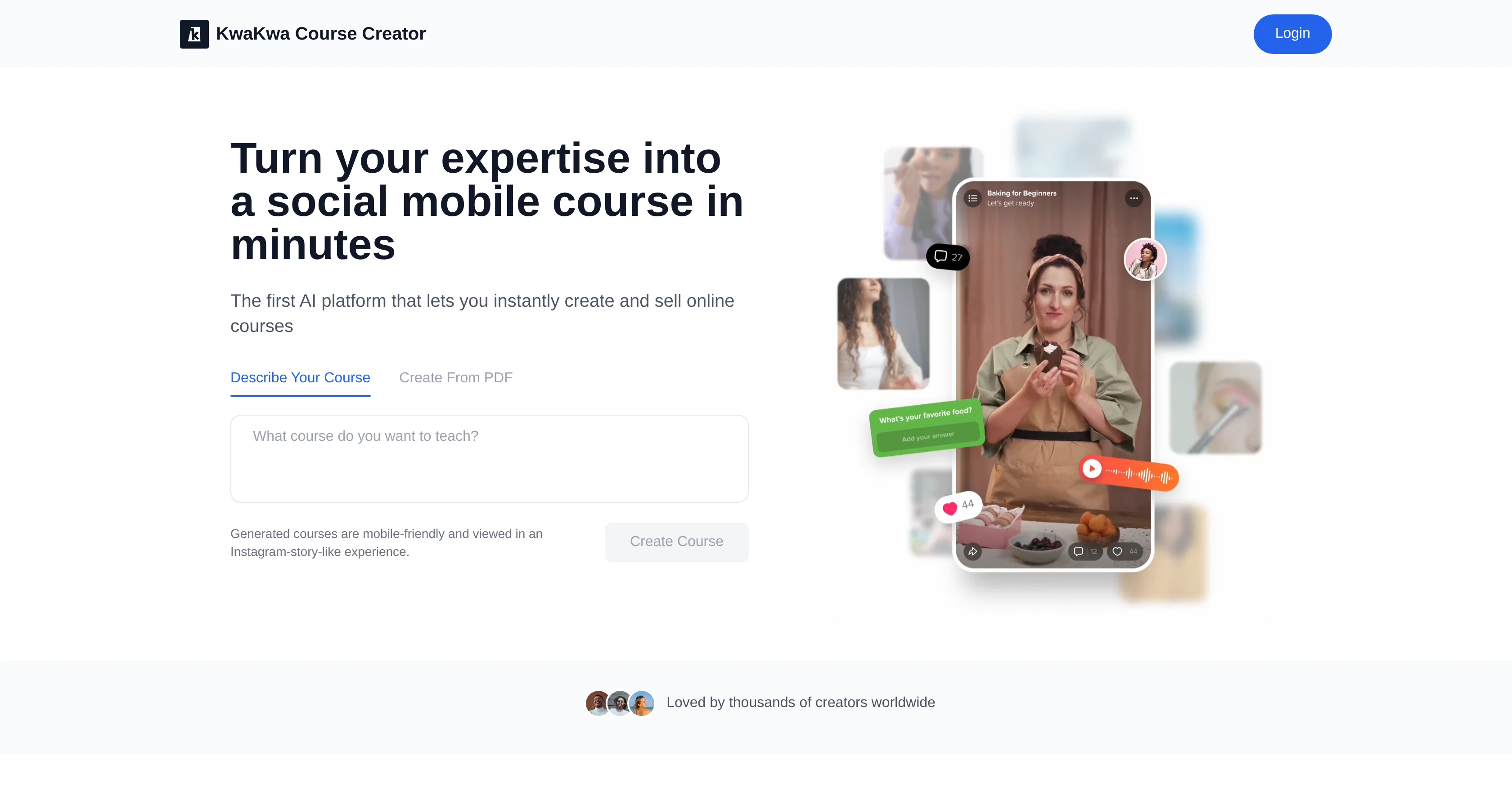 KwaKwa Course Creator screenshot