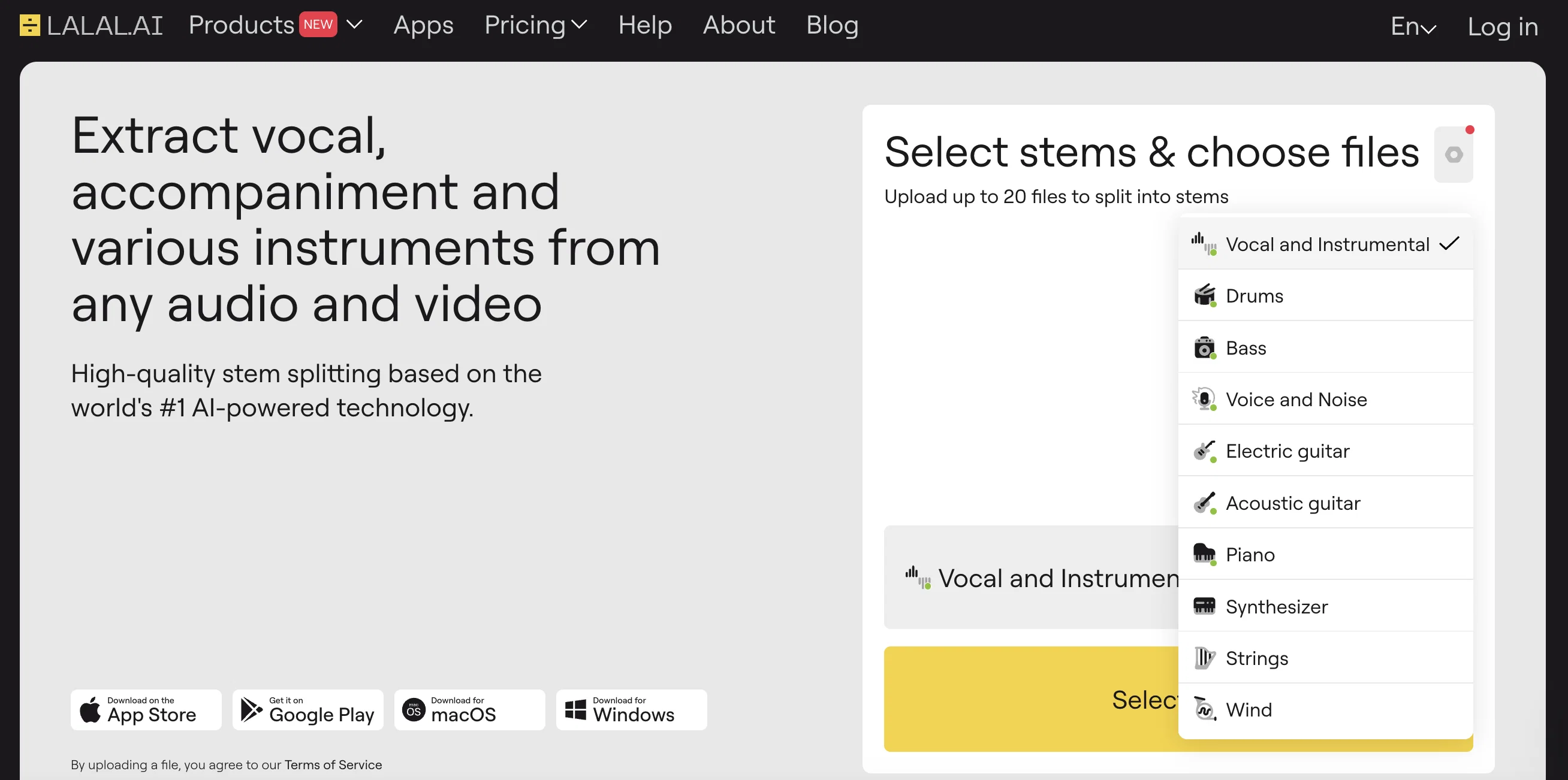 LALAL.AIv2.11.1 screenshot