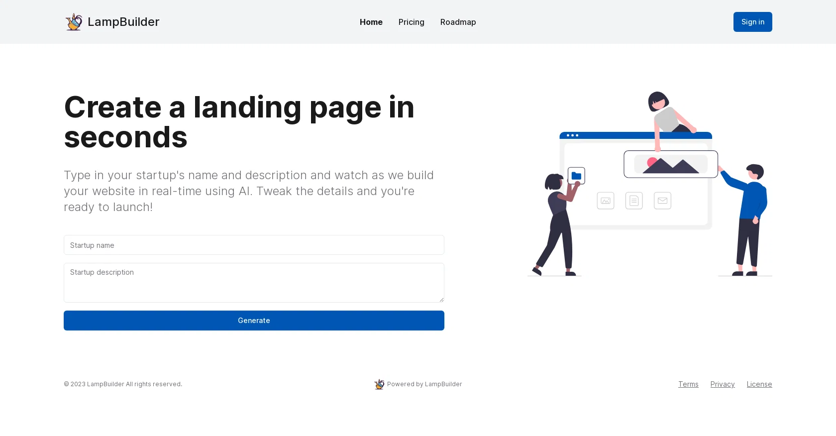 LampBuilder screenshot