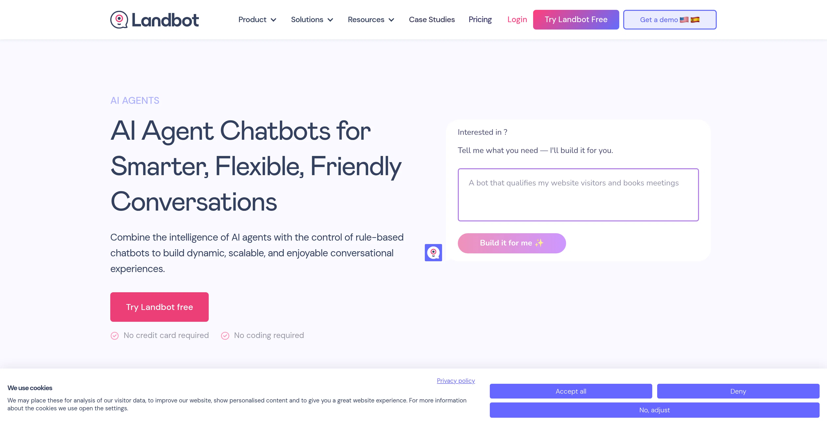 Landbot Chatbots screenshot