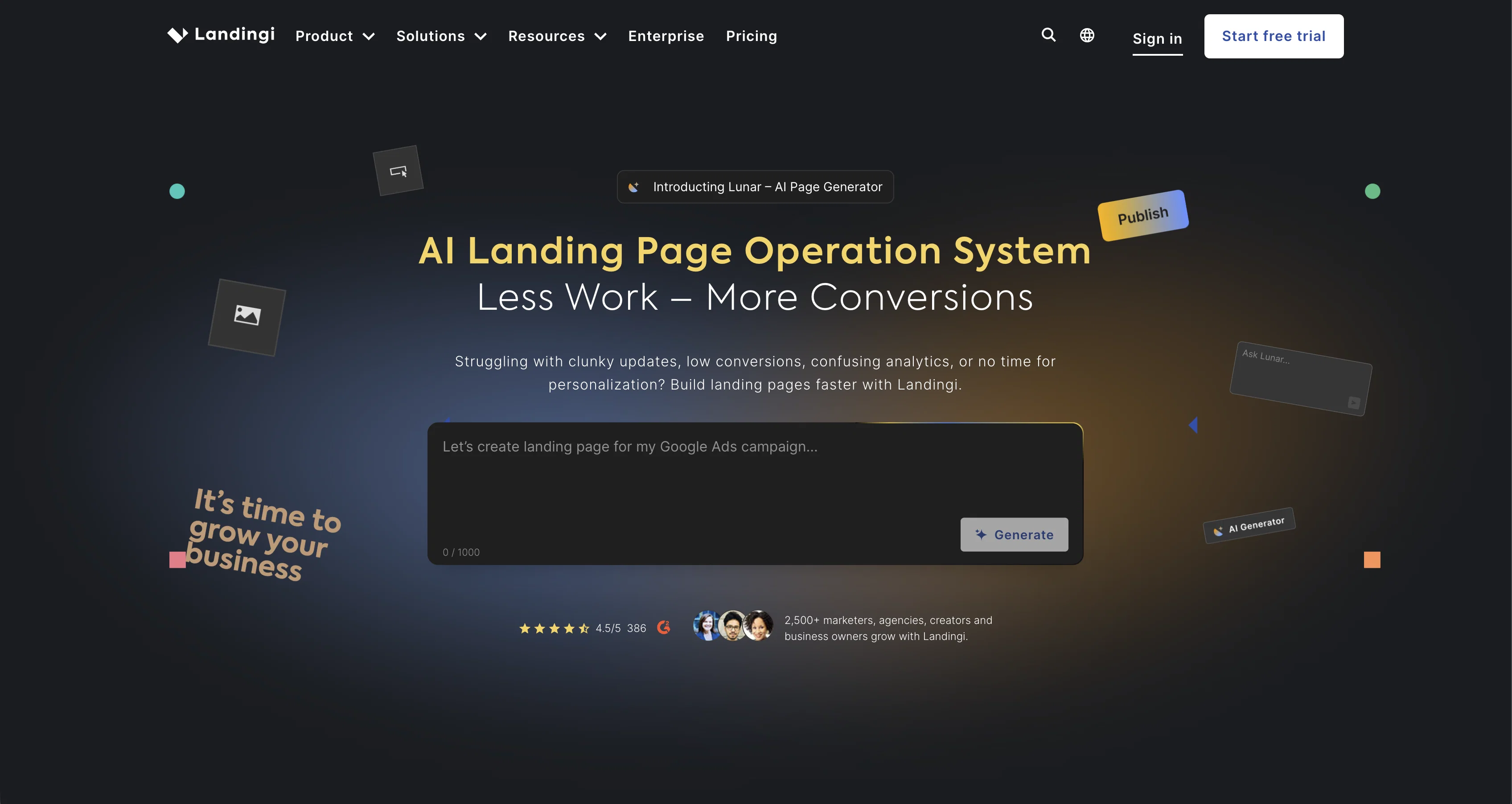Landingi screenshot