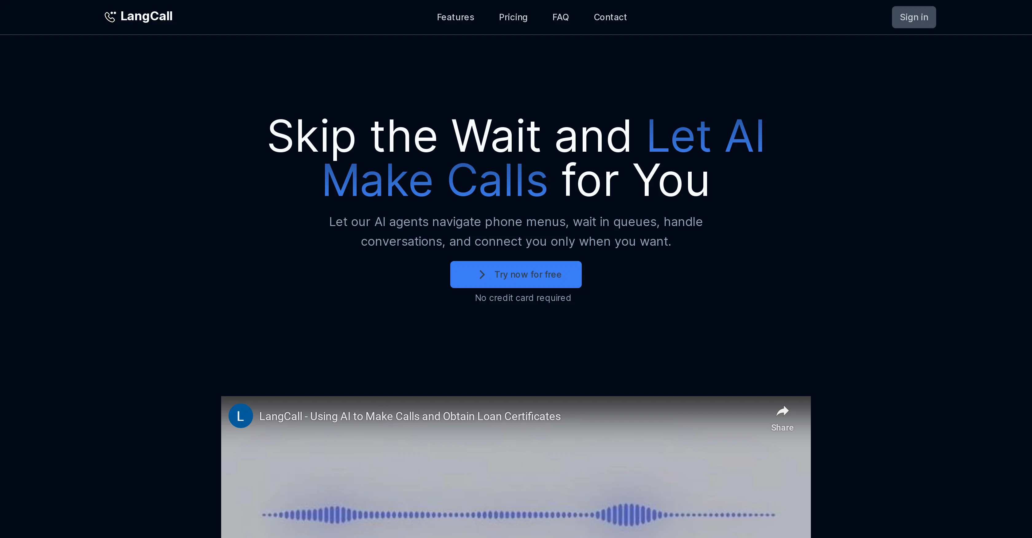 LangCall screenshot