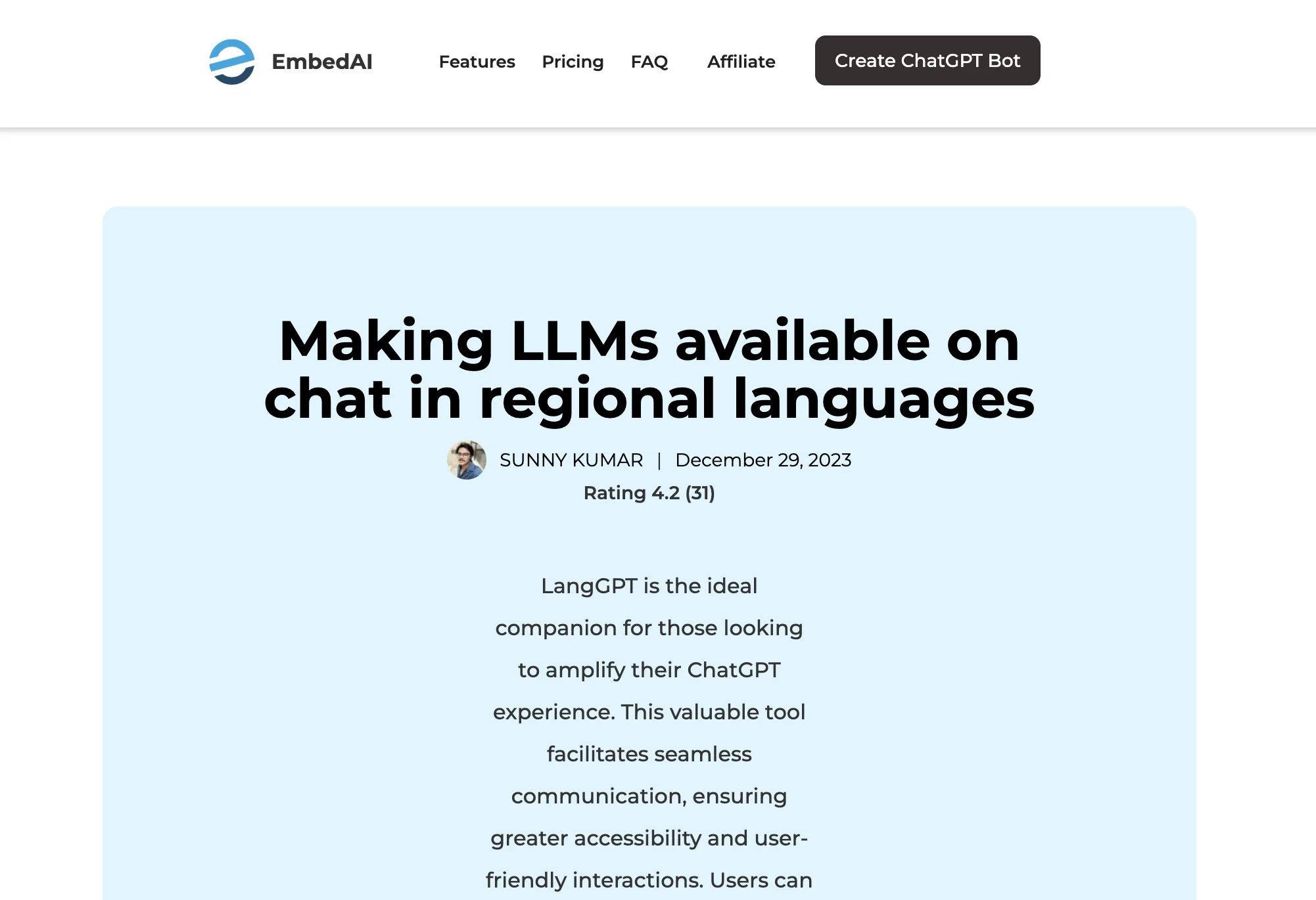 LangGPT screenshot