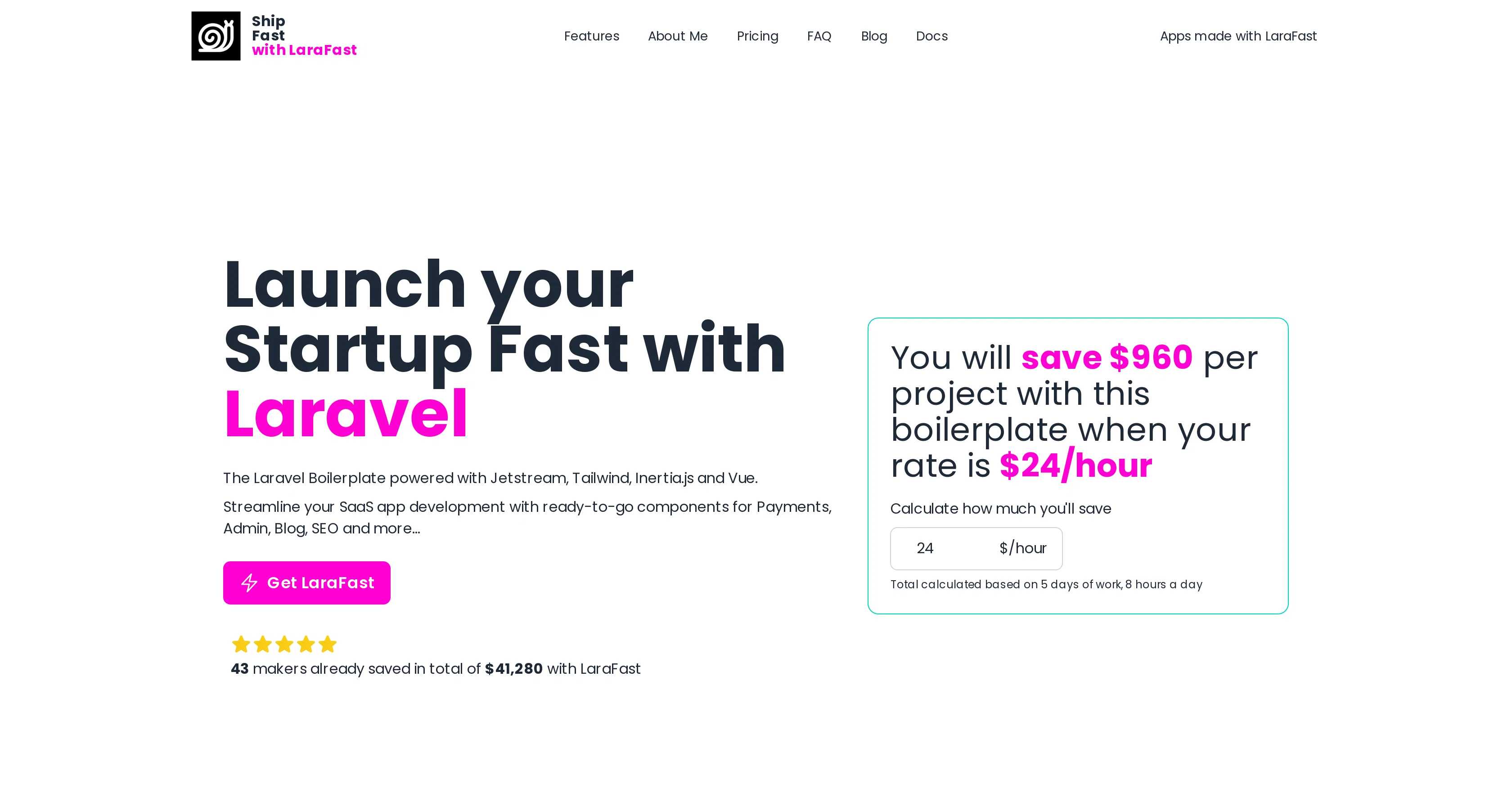 LaraFast screenshot