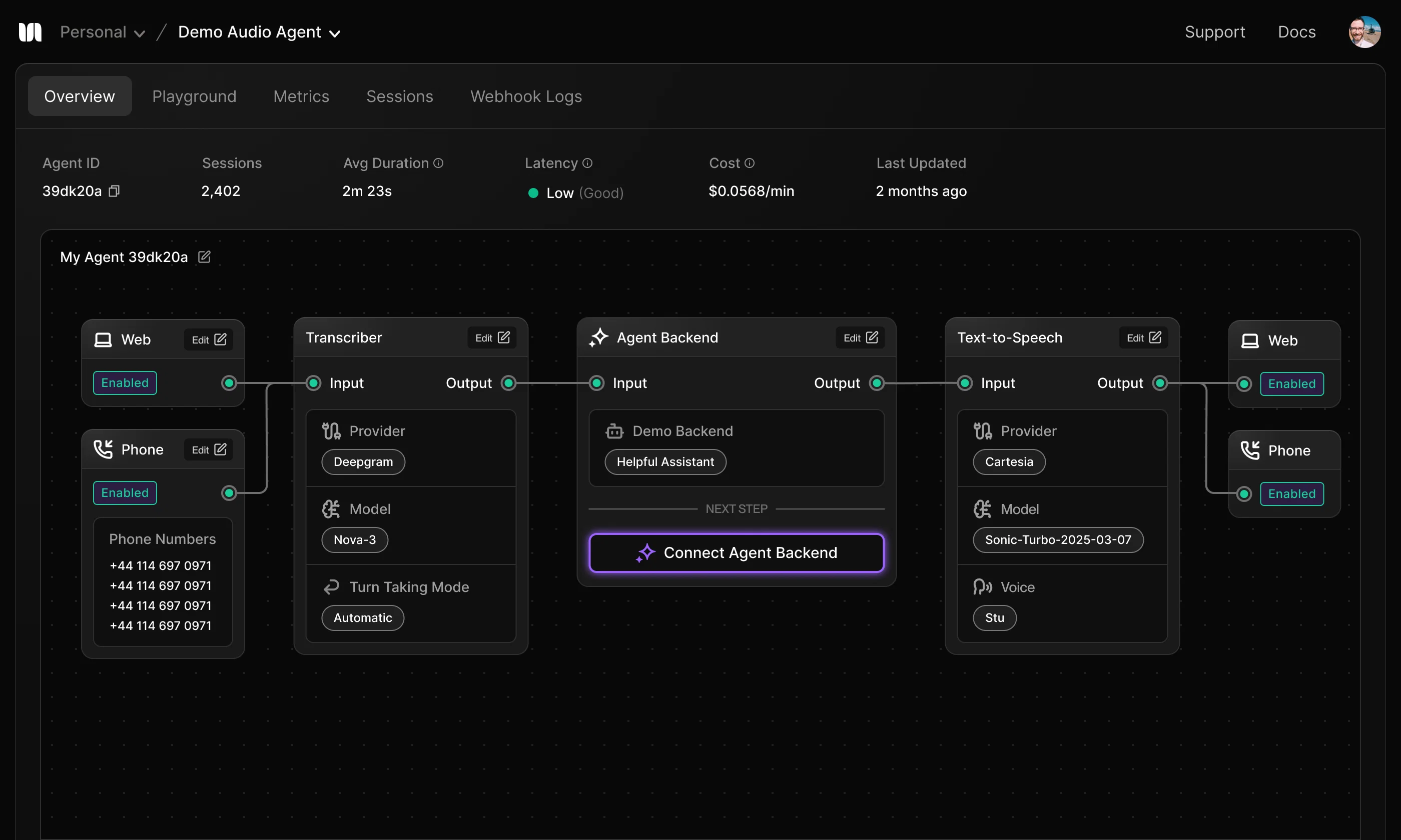 Layercode screenshot