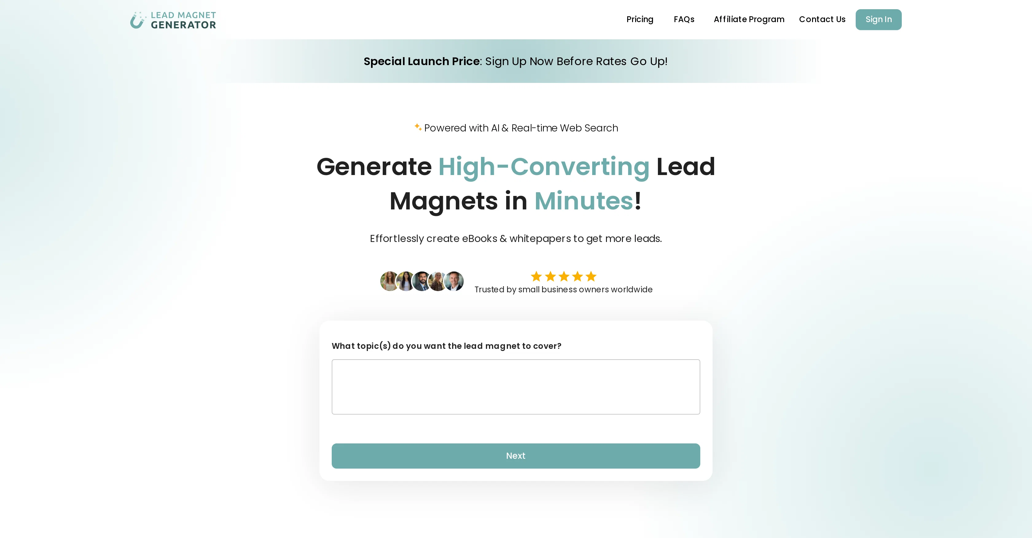 Lead Magnet Generator screenshot