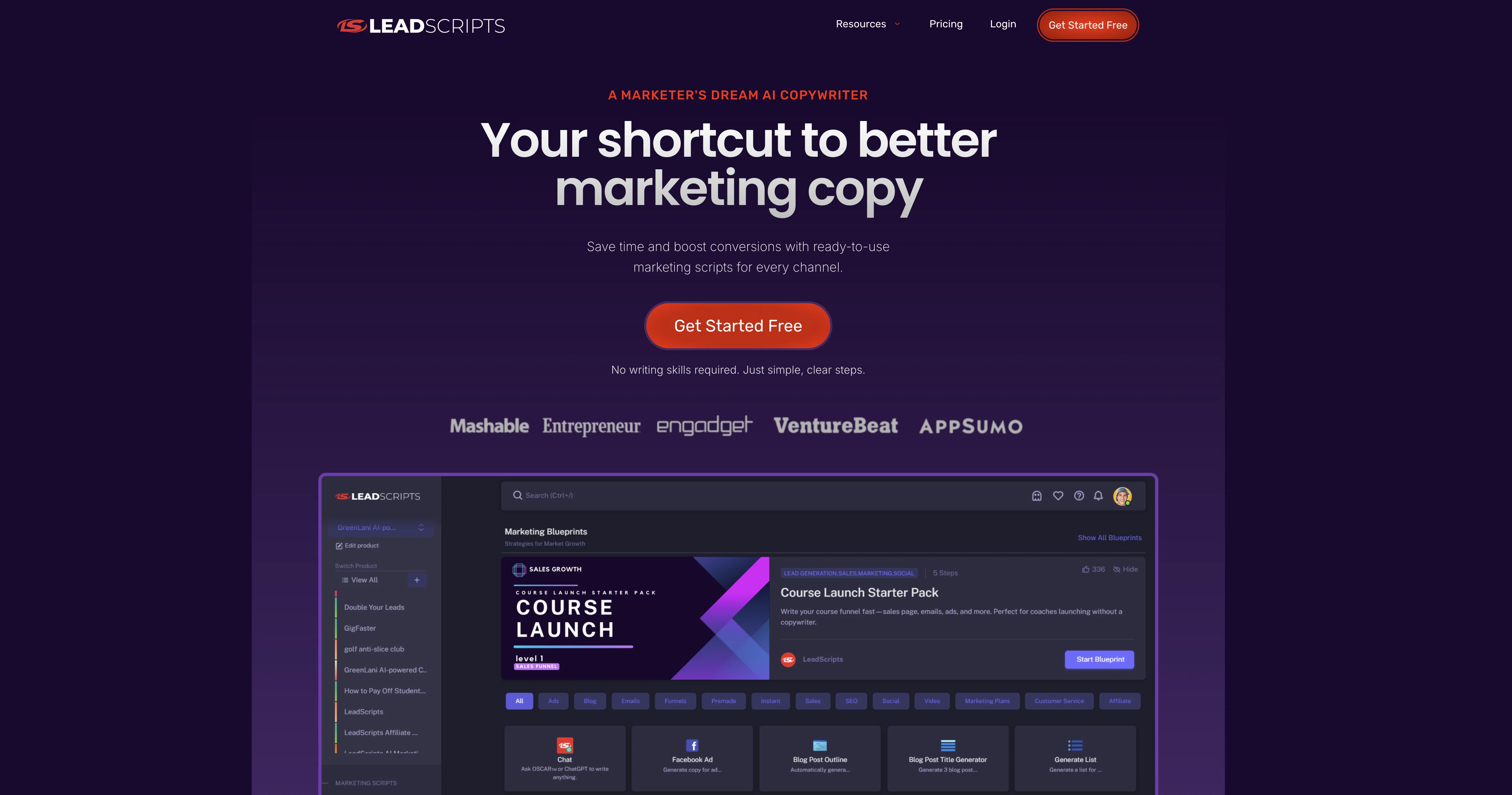 LeadScripts screenshot