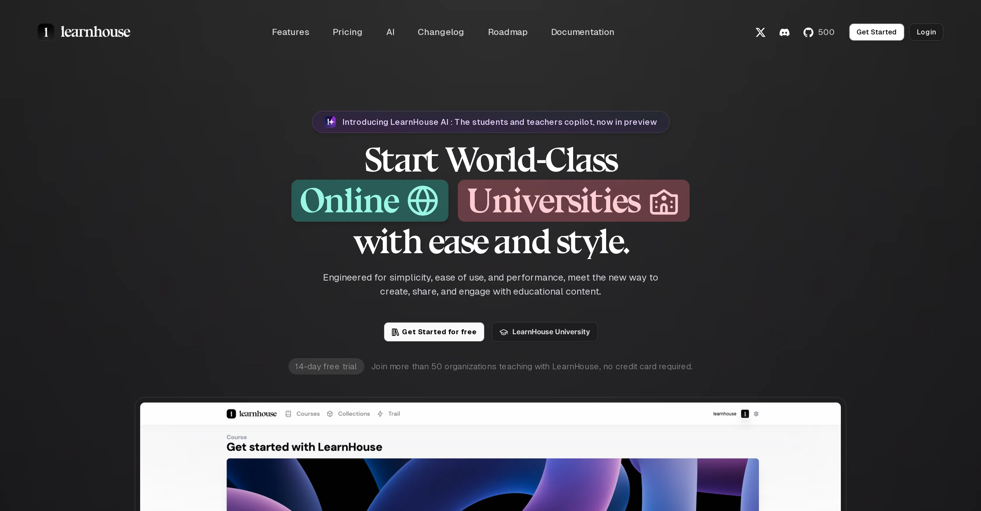 LearnHouse screenshot