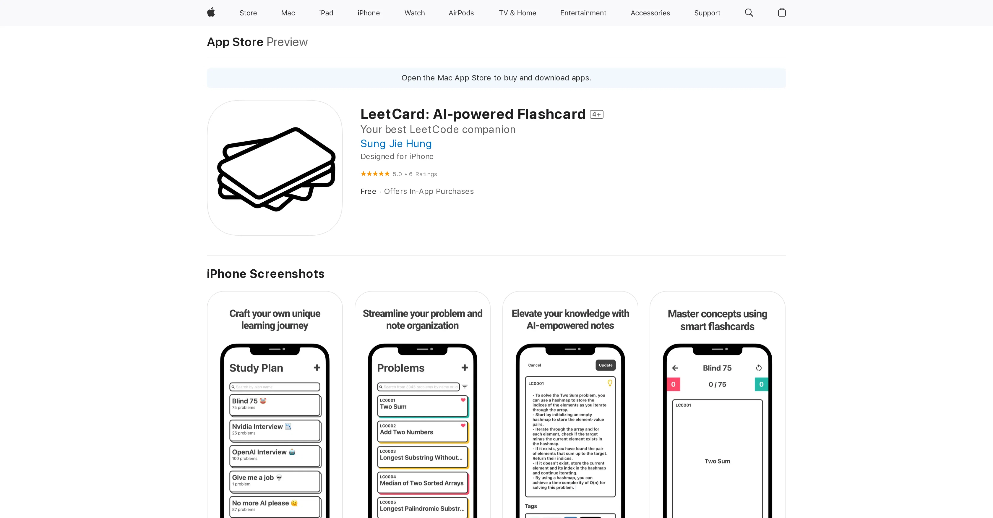 LeetCard screenshot