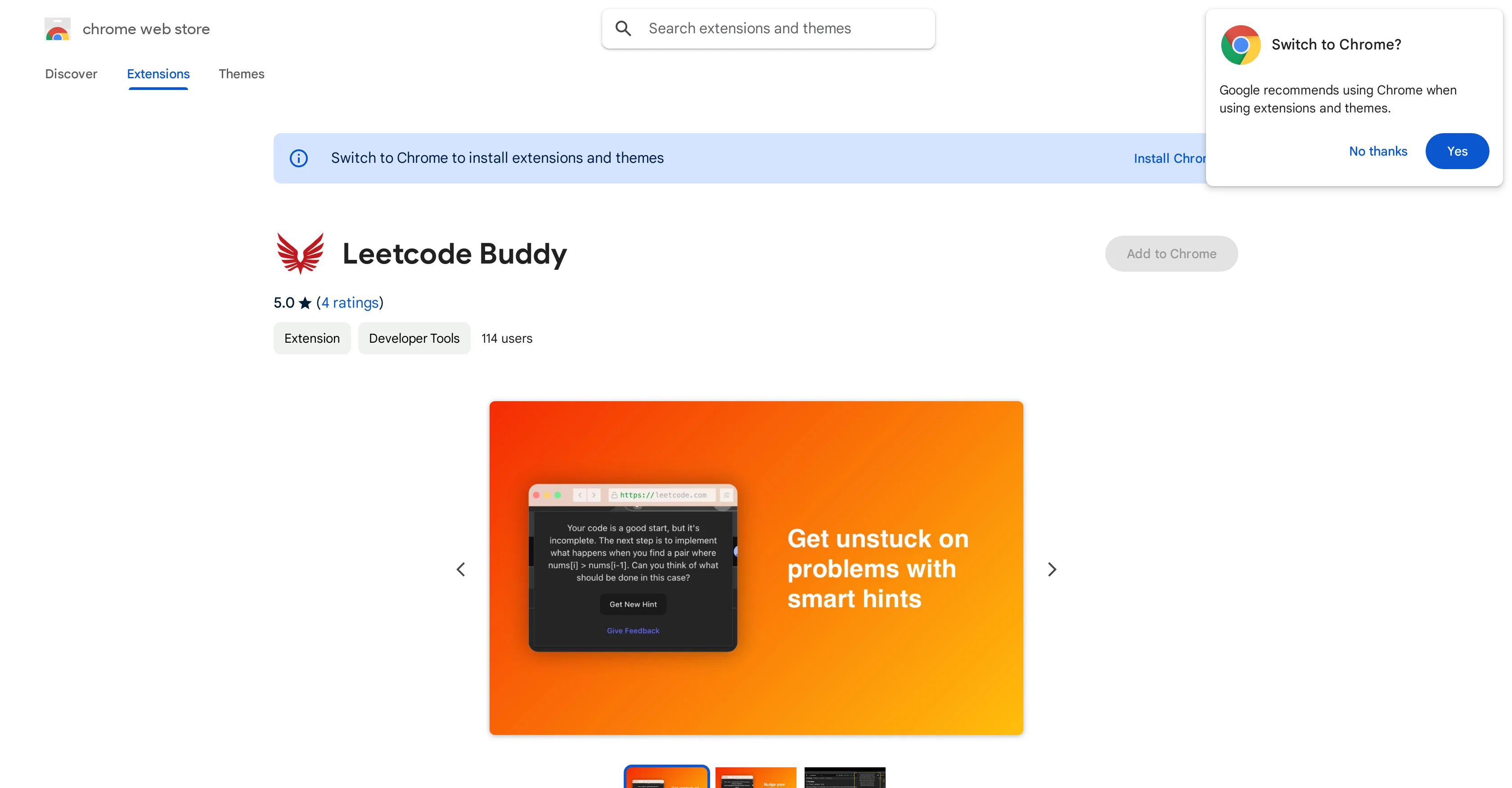 Leetcode Buddy screenshot