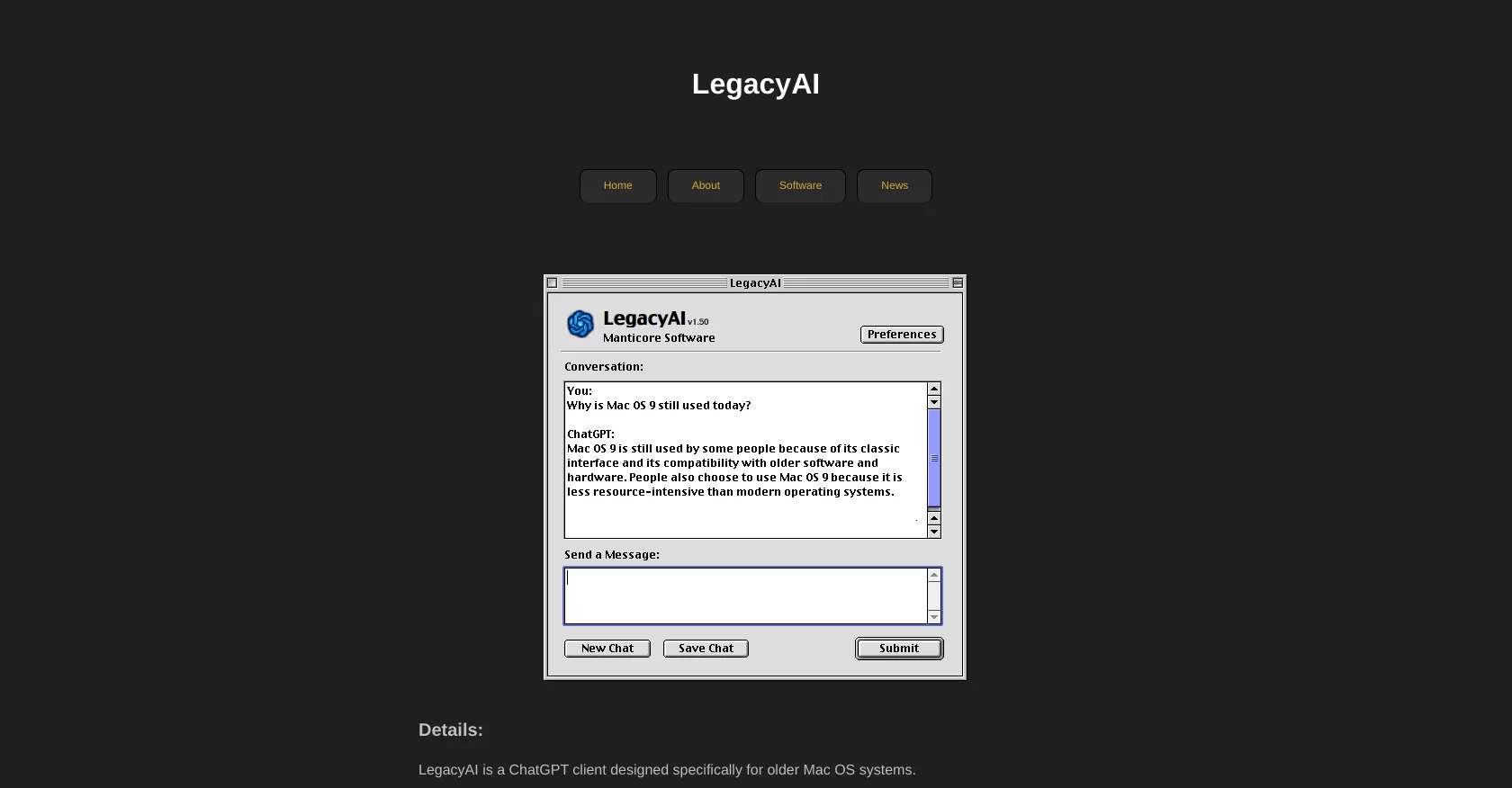 Legacy AI screenshot