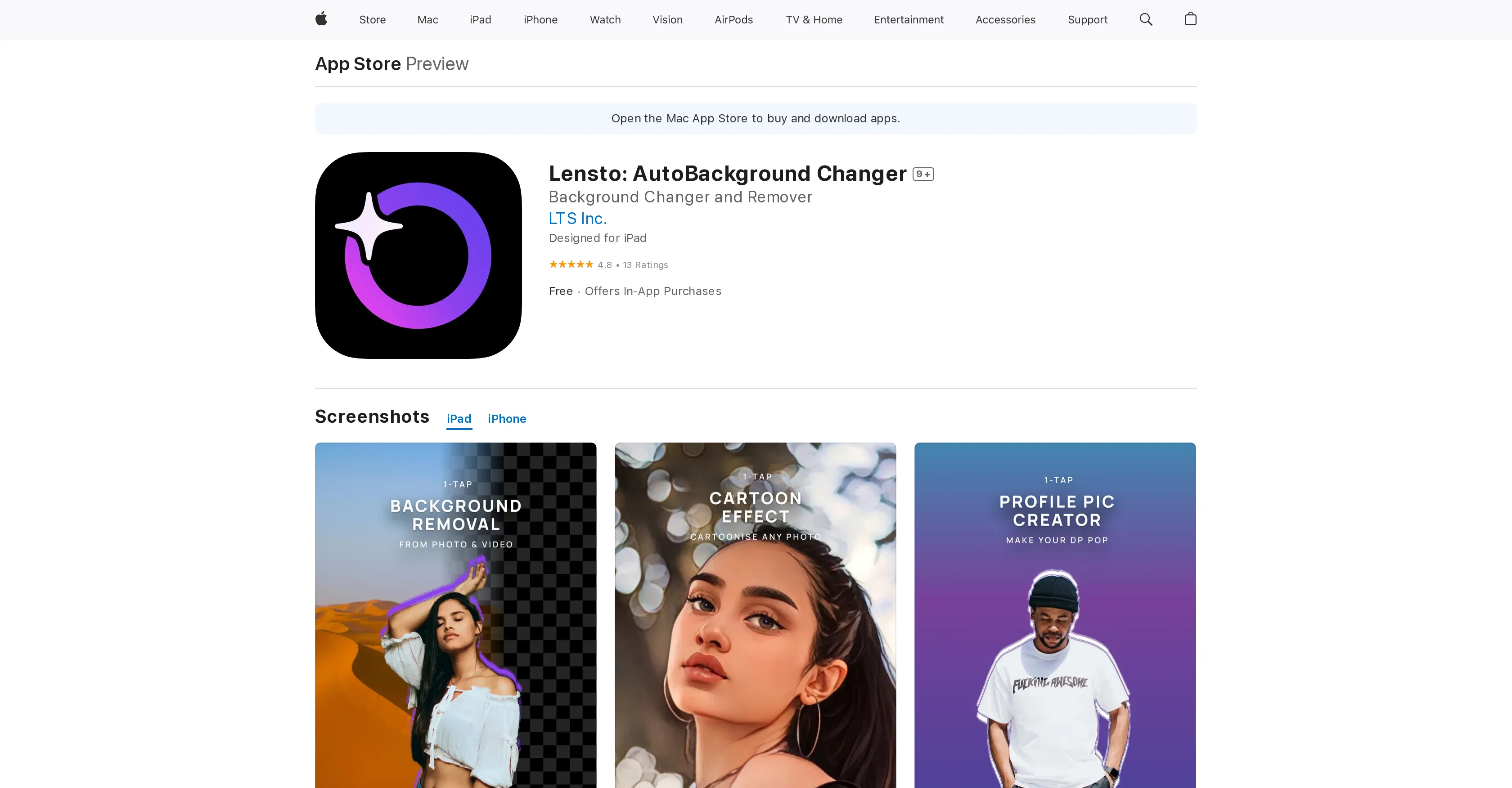 Lensto: AutoBackground Changer screenshot
