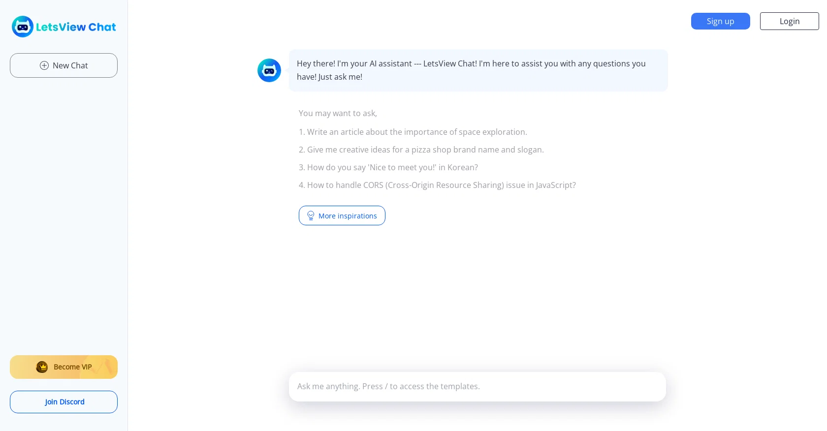 LetsView Chat screenshot