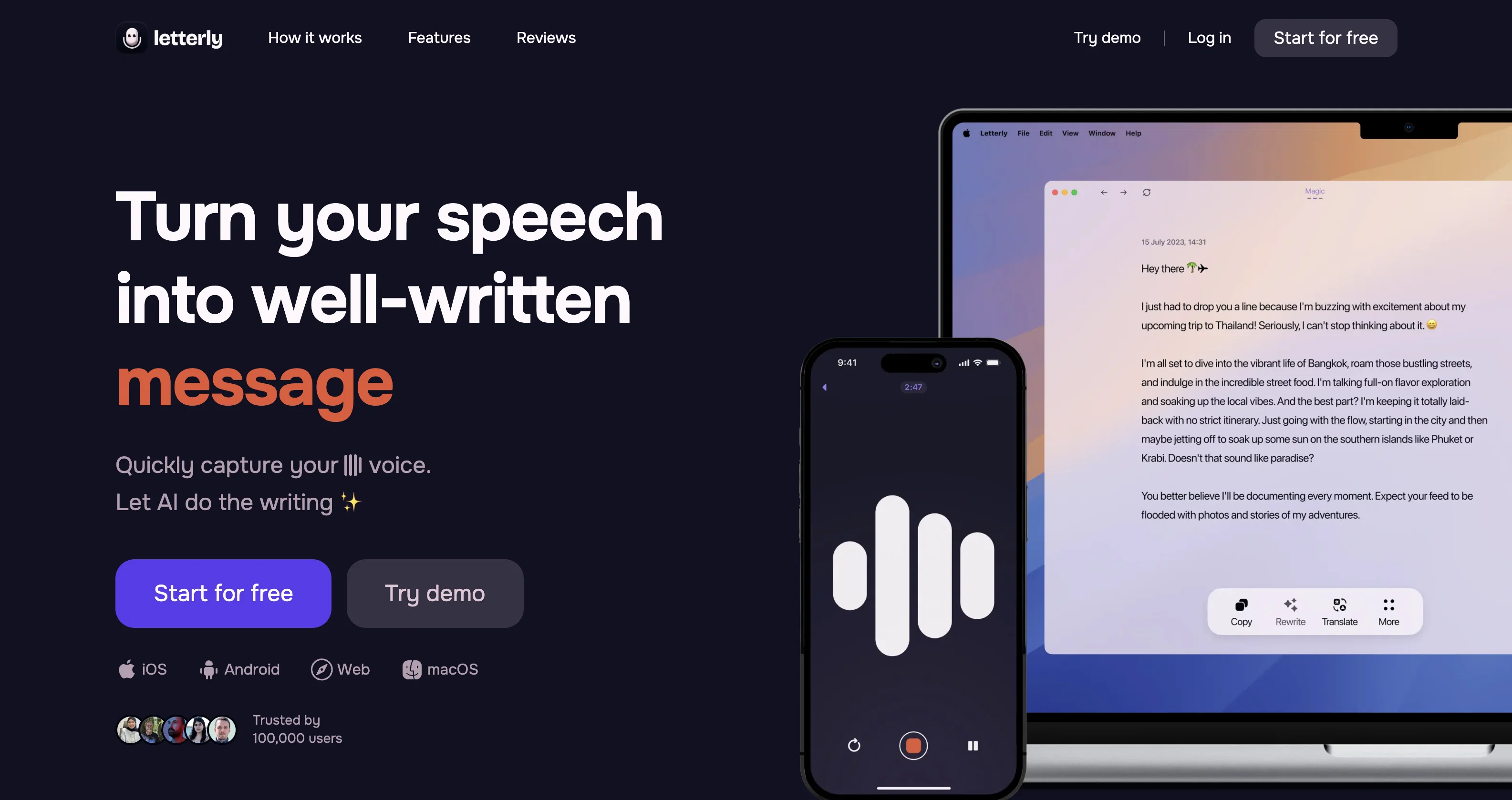 Letterly App screenshot