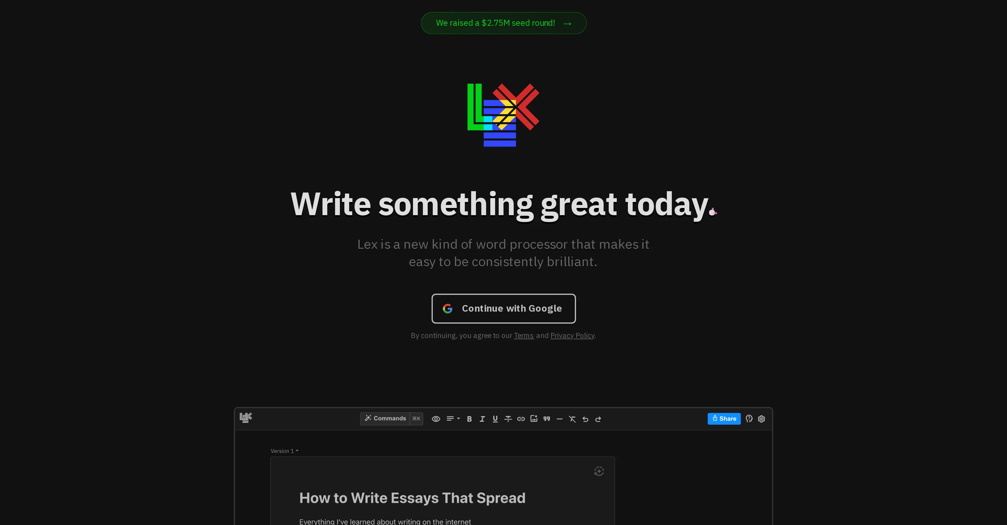 Lex screenshot
