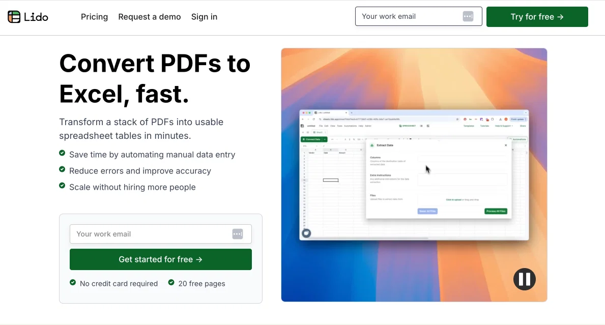 Lido Document Processingv1.2 screenshot