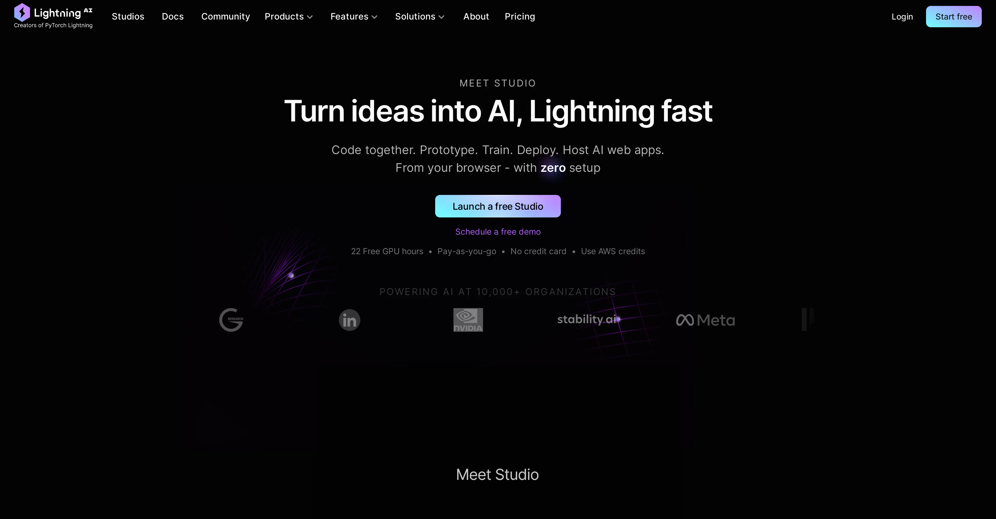 Lightning AI screenshot