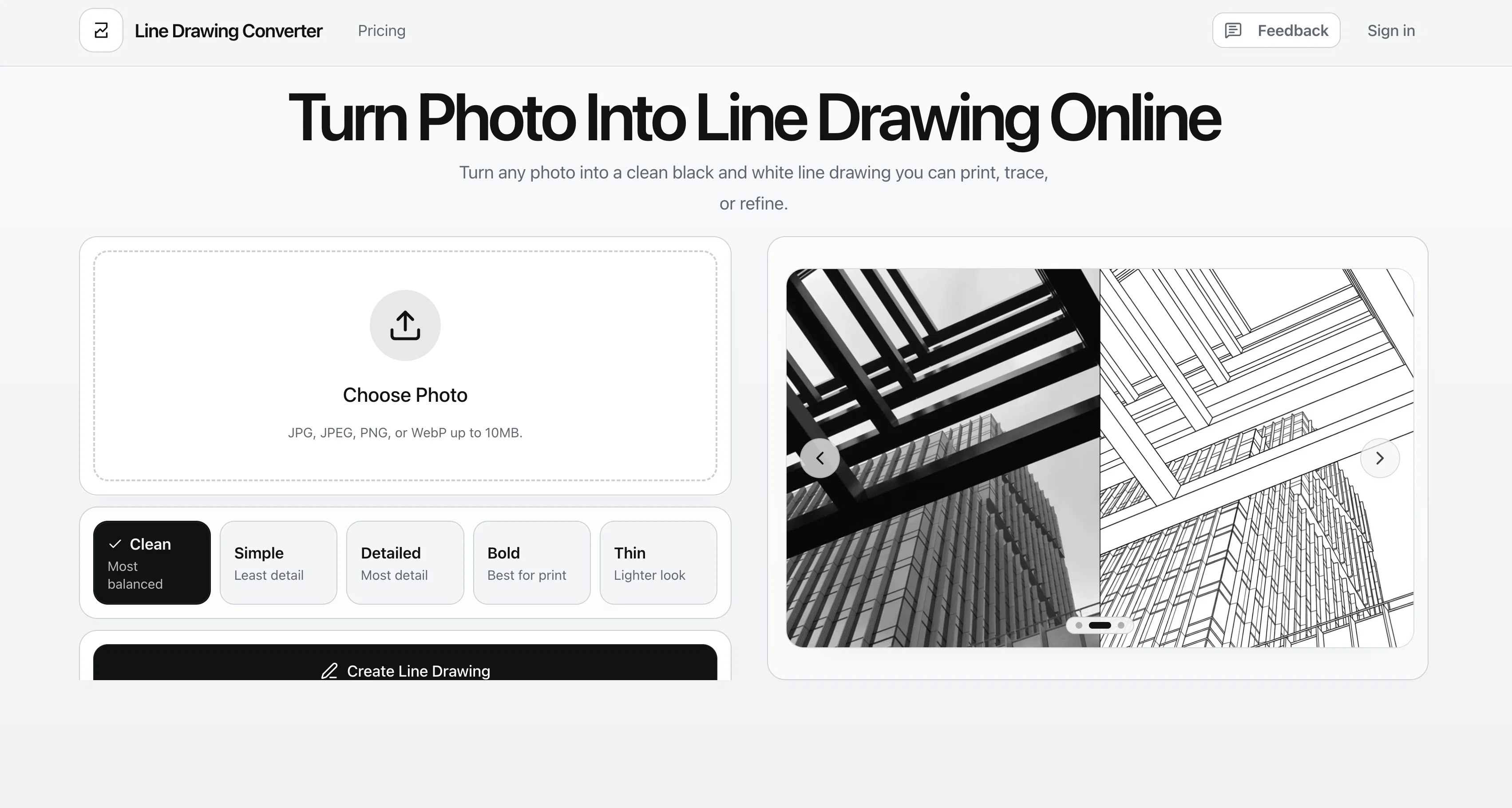 Line Drawing Converter screenshot