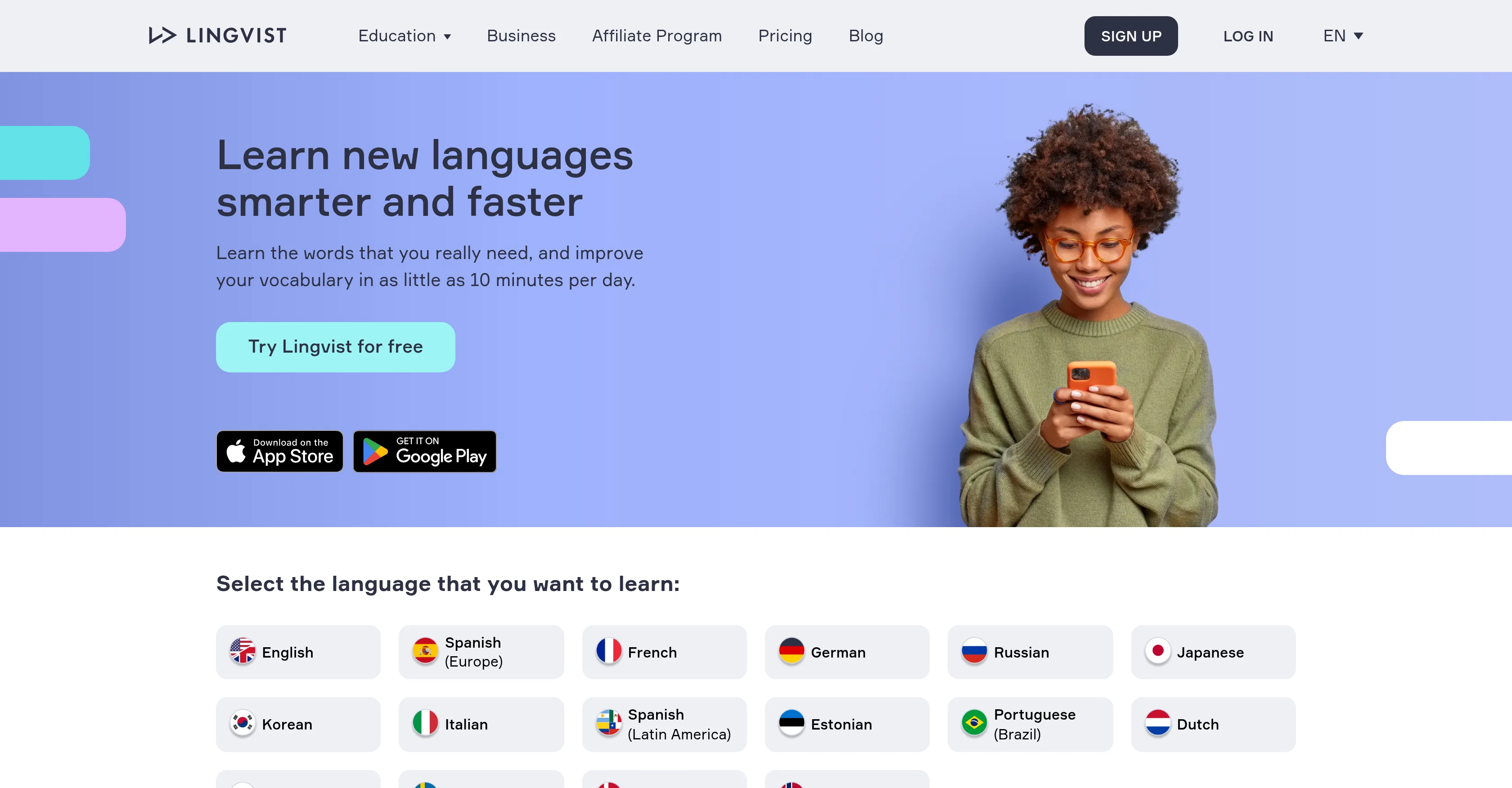 Lingvist screenshot