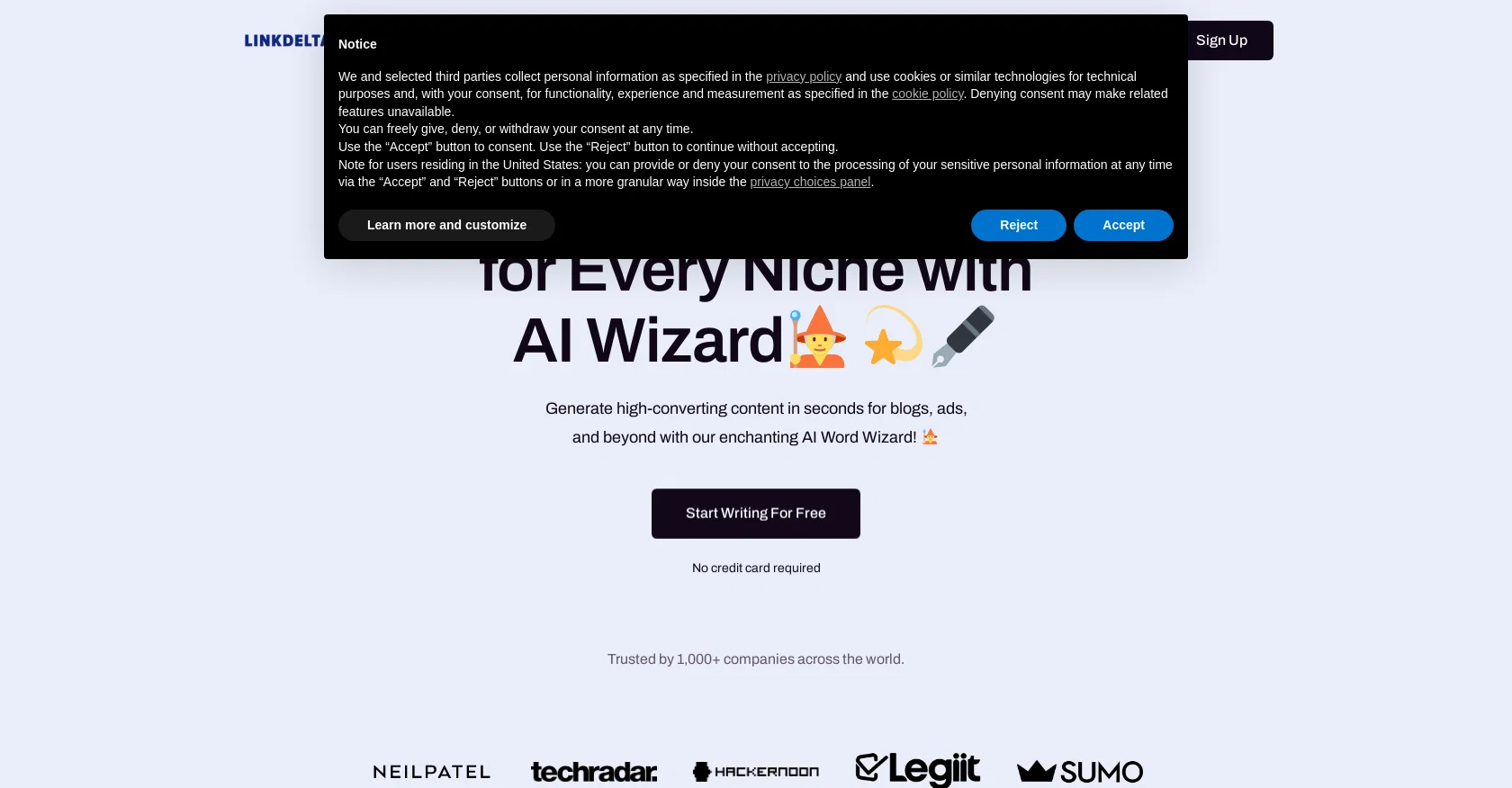 Linkdelta screenshot