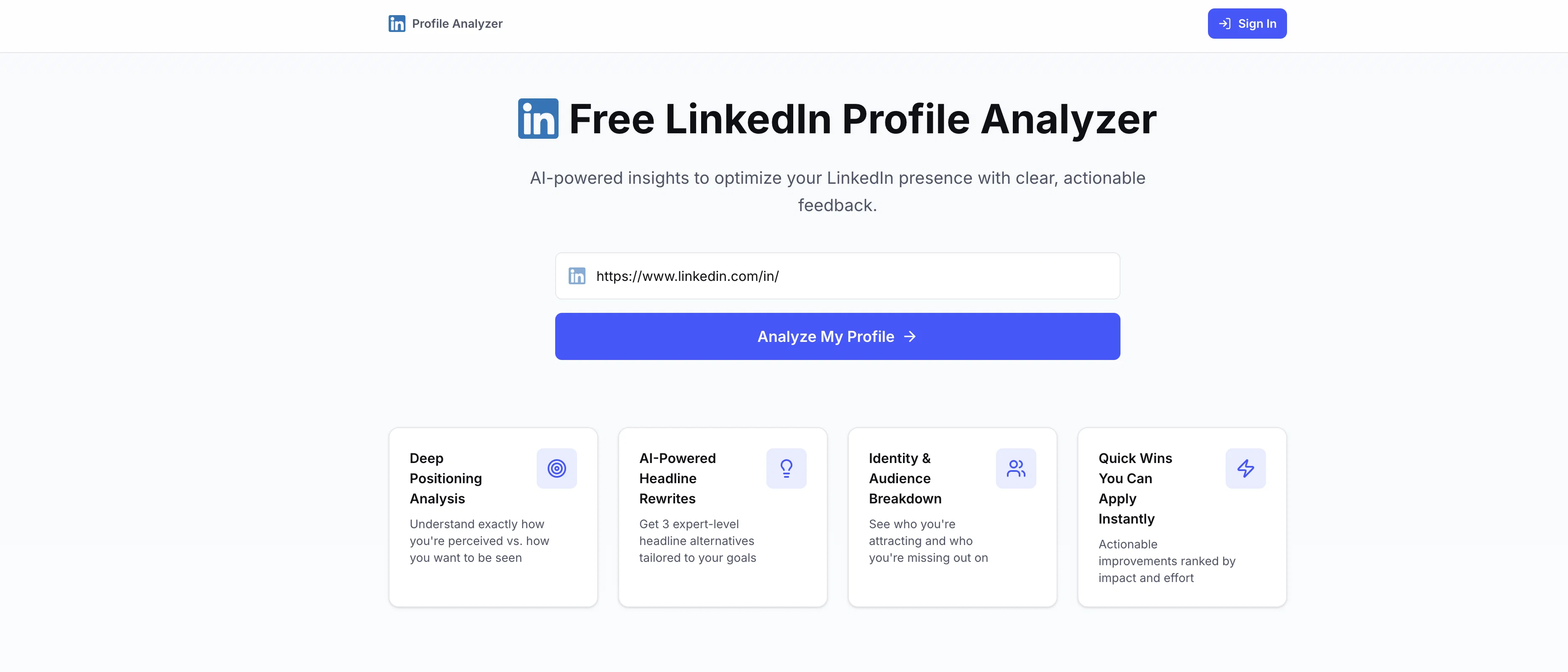 LinkedIn Profile Analyzerv2.2.0 screenshot
