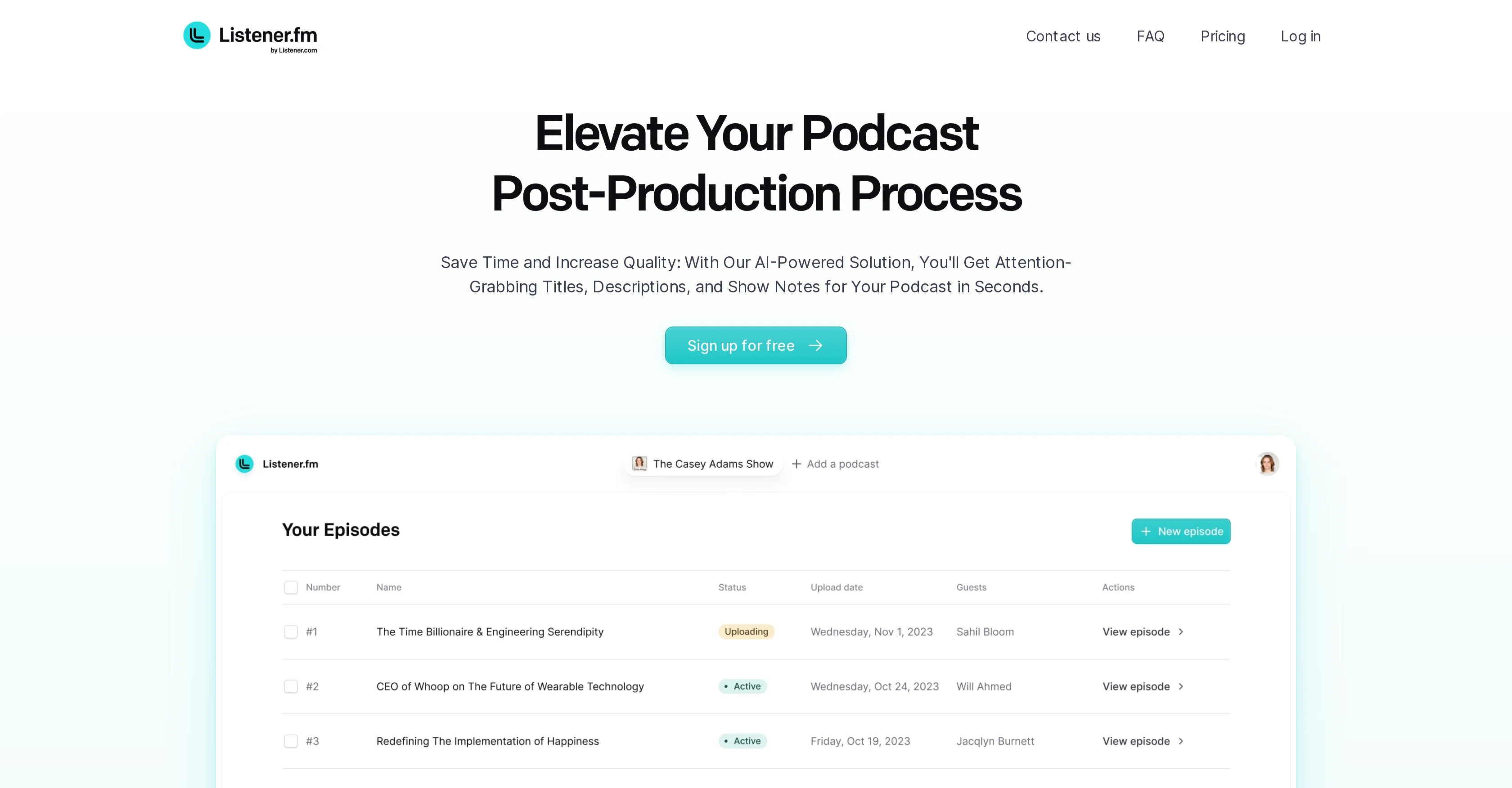 Listener screenshot