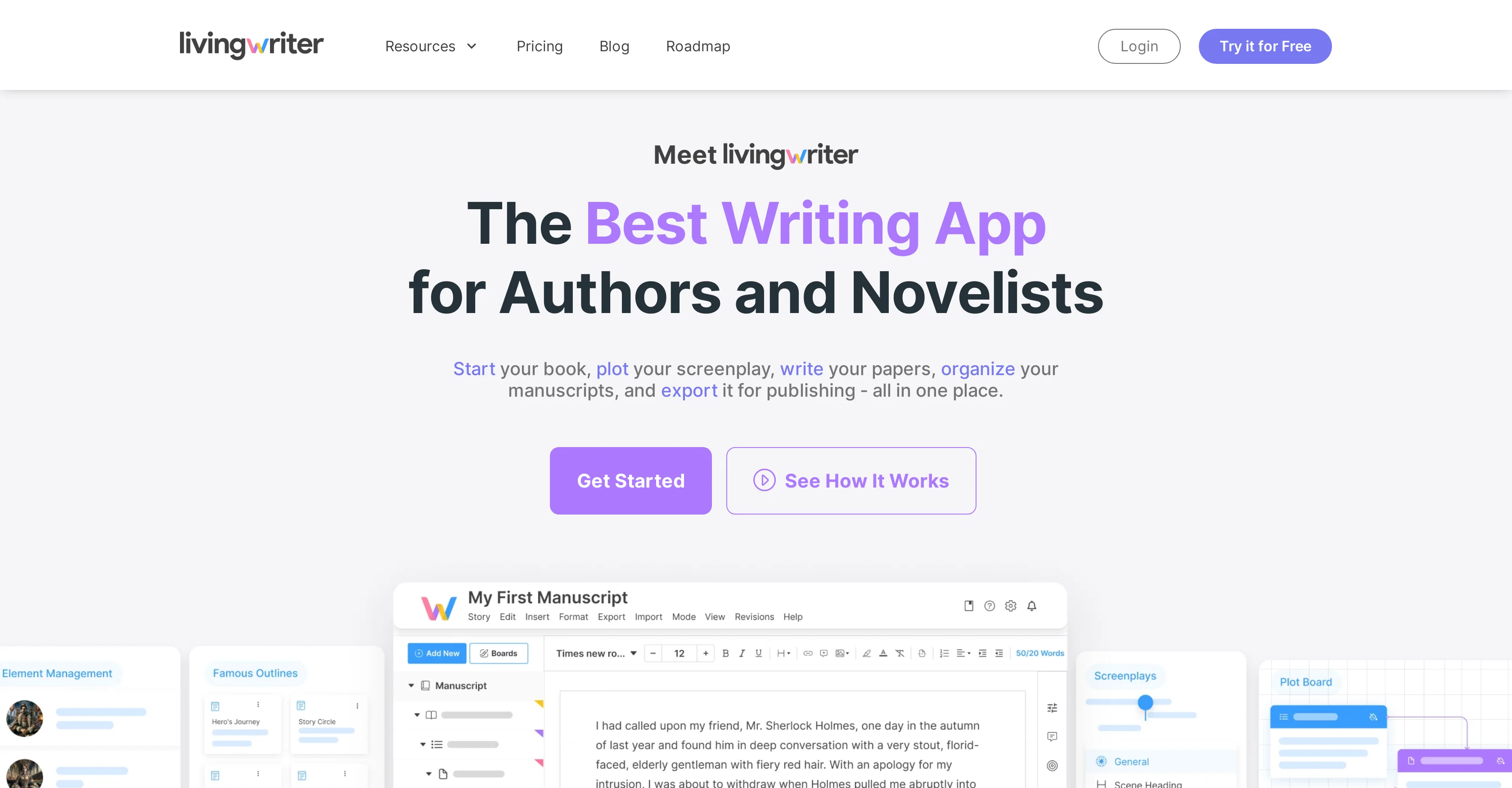 LivingWriter screenshot