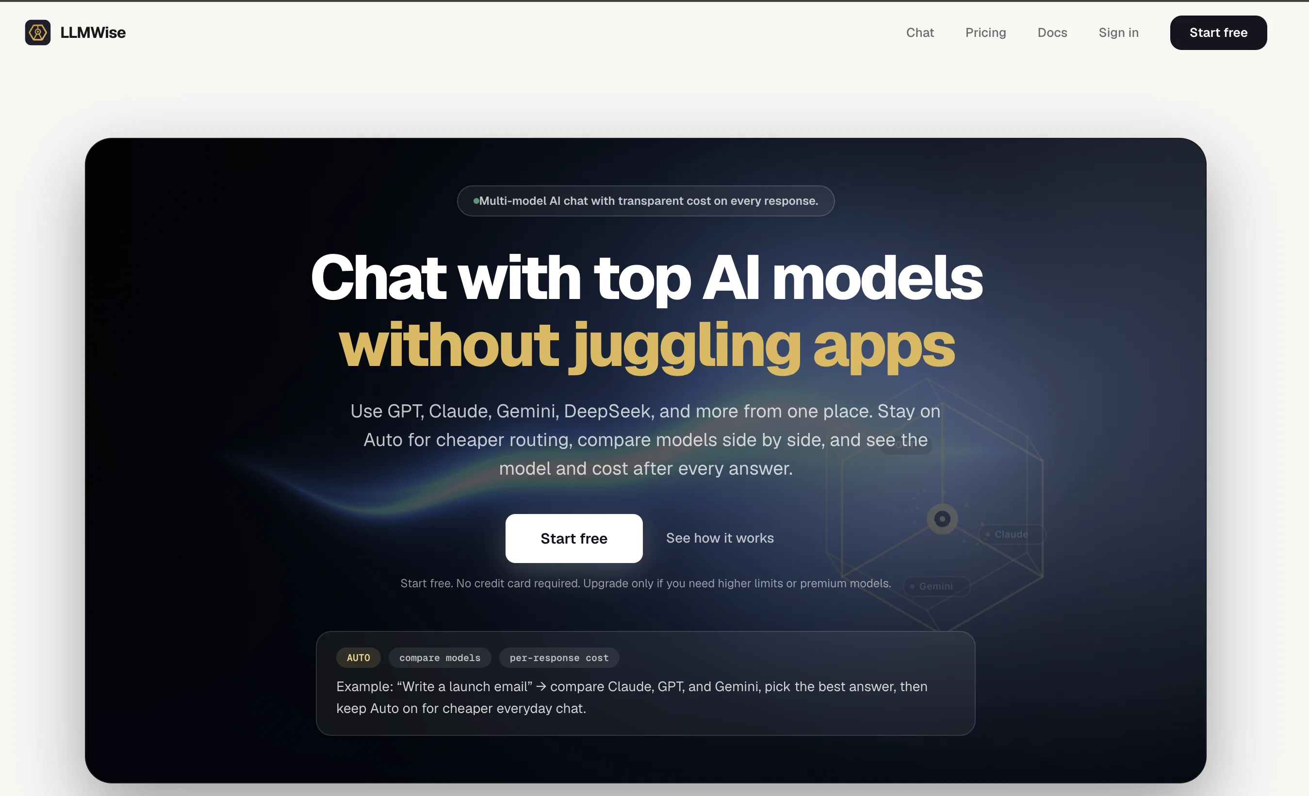 LLMWise screenshot