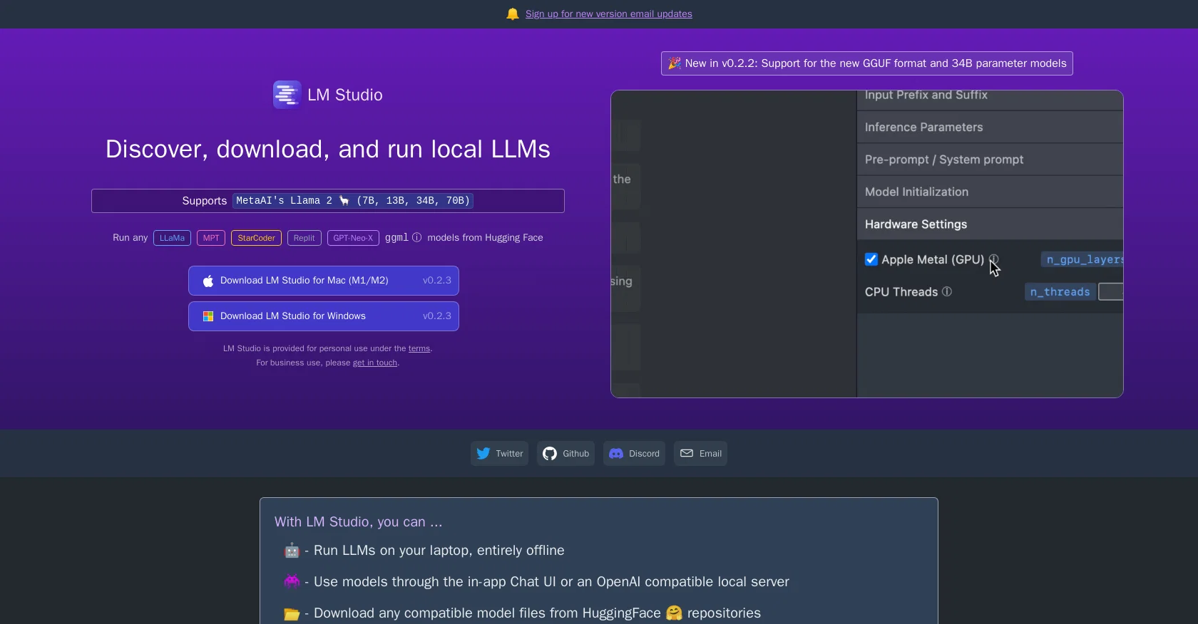 LMStudio screenshot