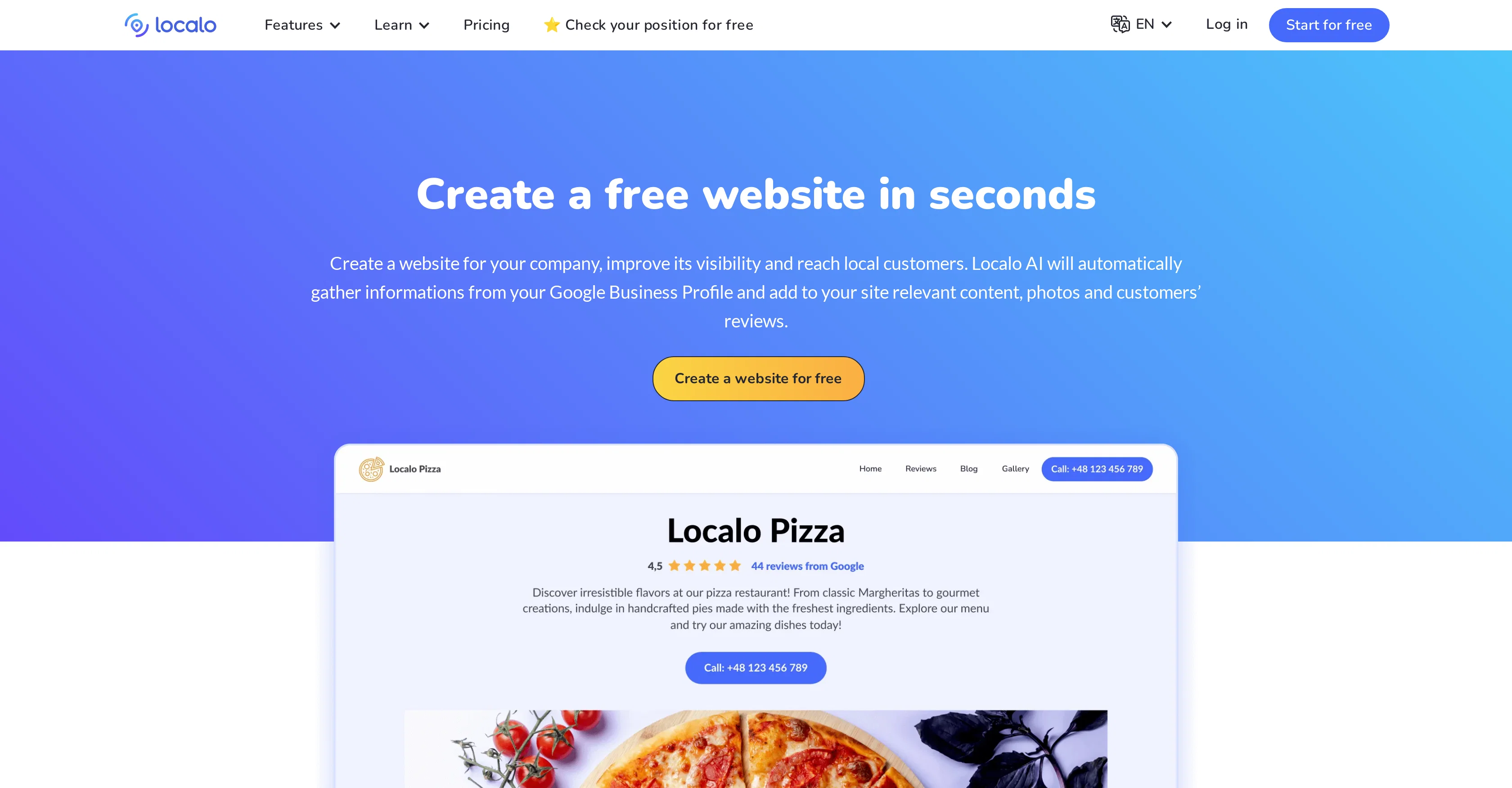 Localo Sites screenshot