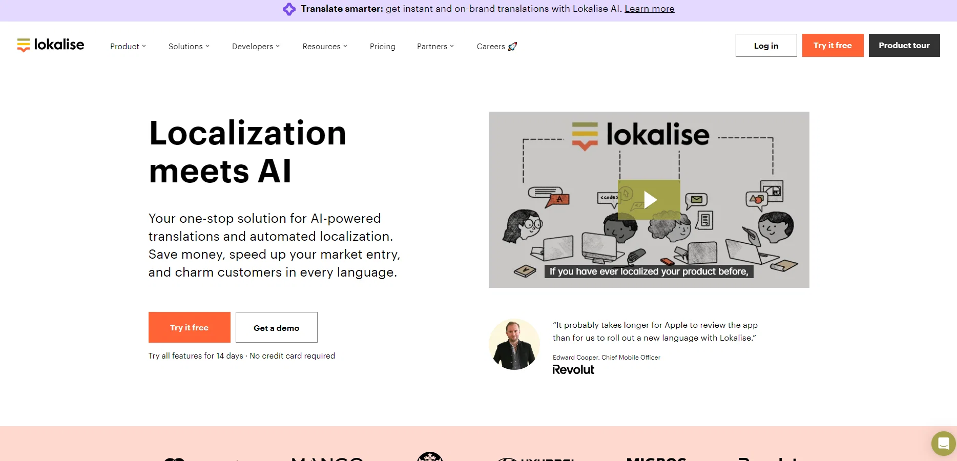 Lokalise screenshot