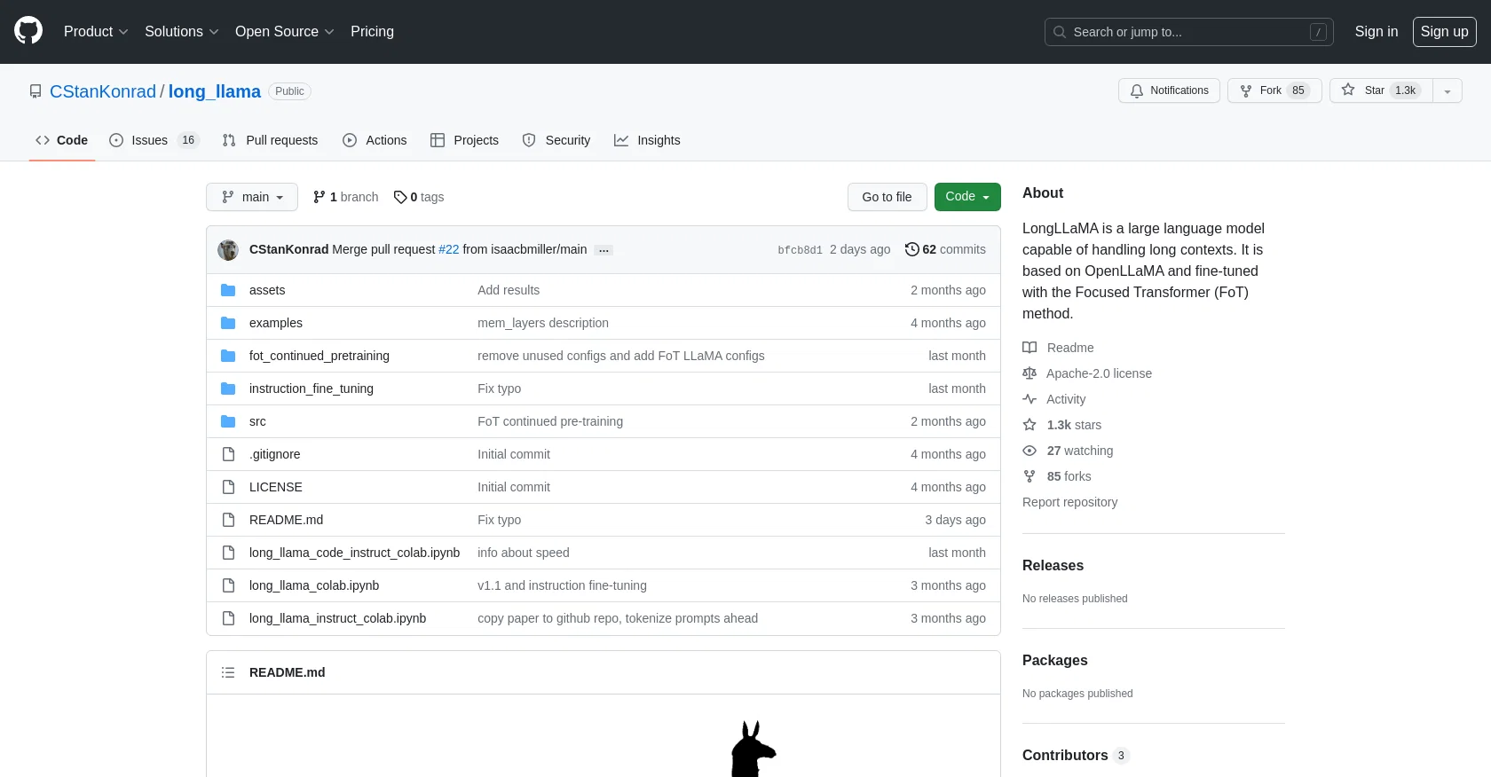 LongLLaMa screenshot