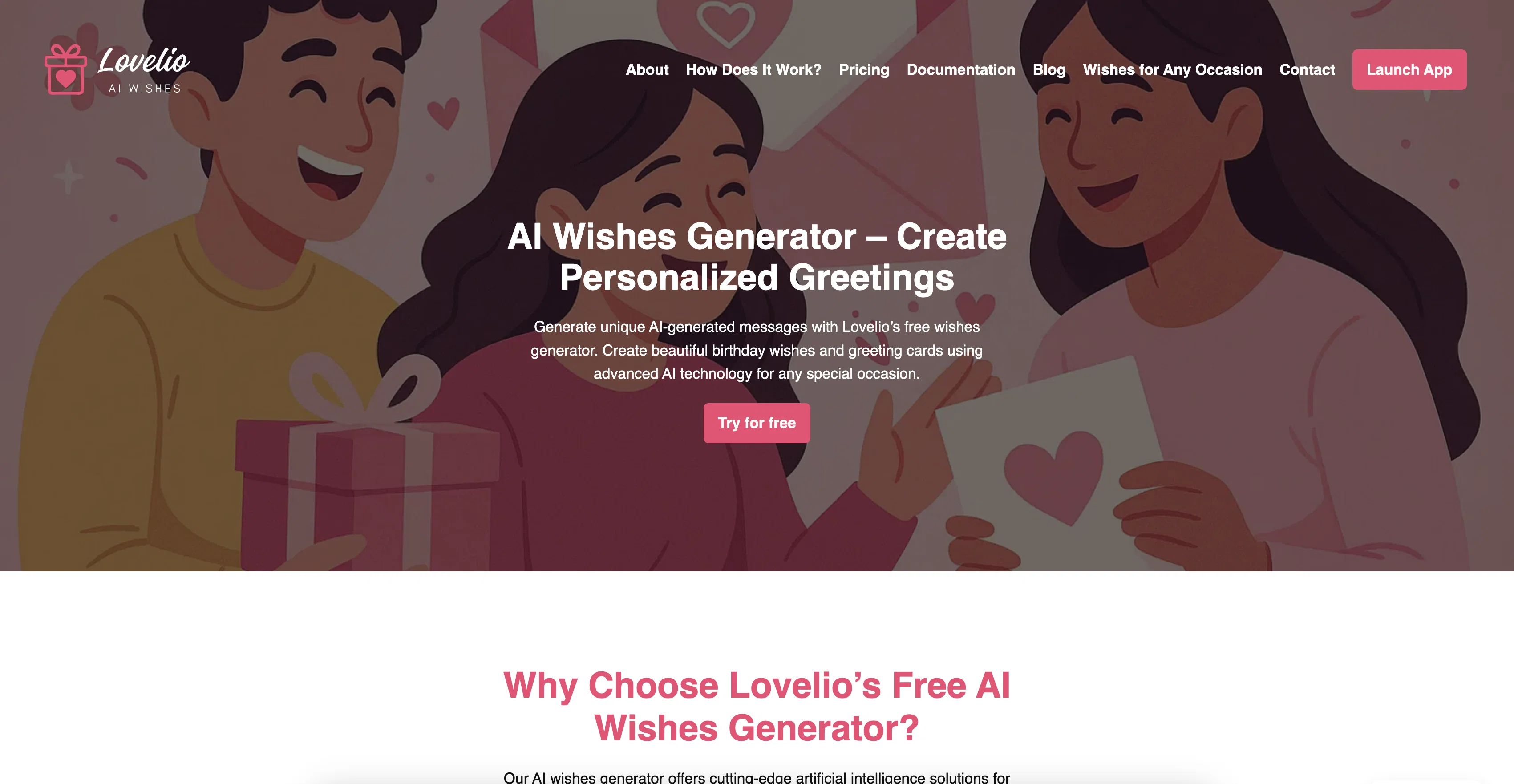 Lovelio - AI Wishes screenshot