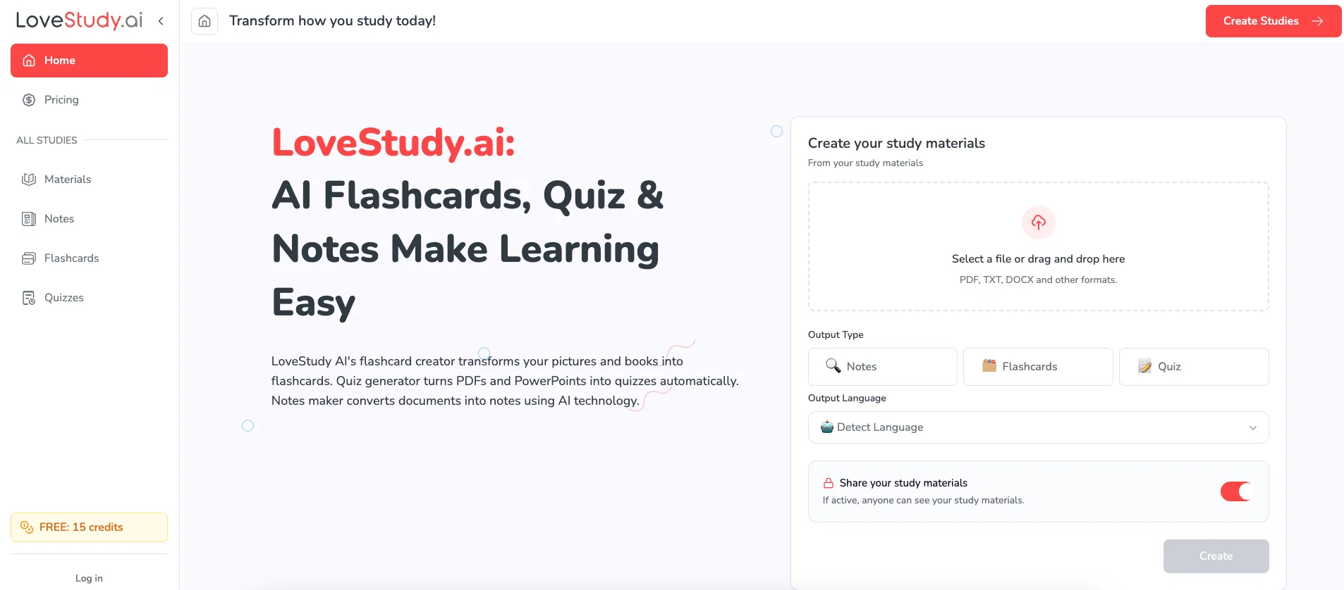 LoveStudy.ai screenshot