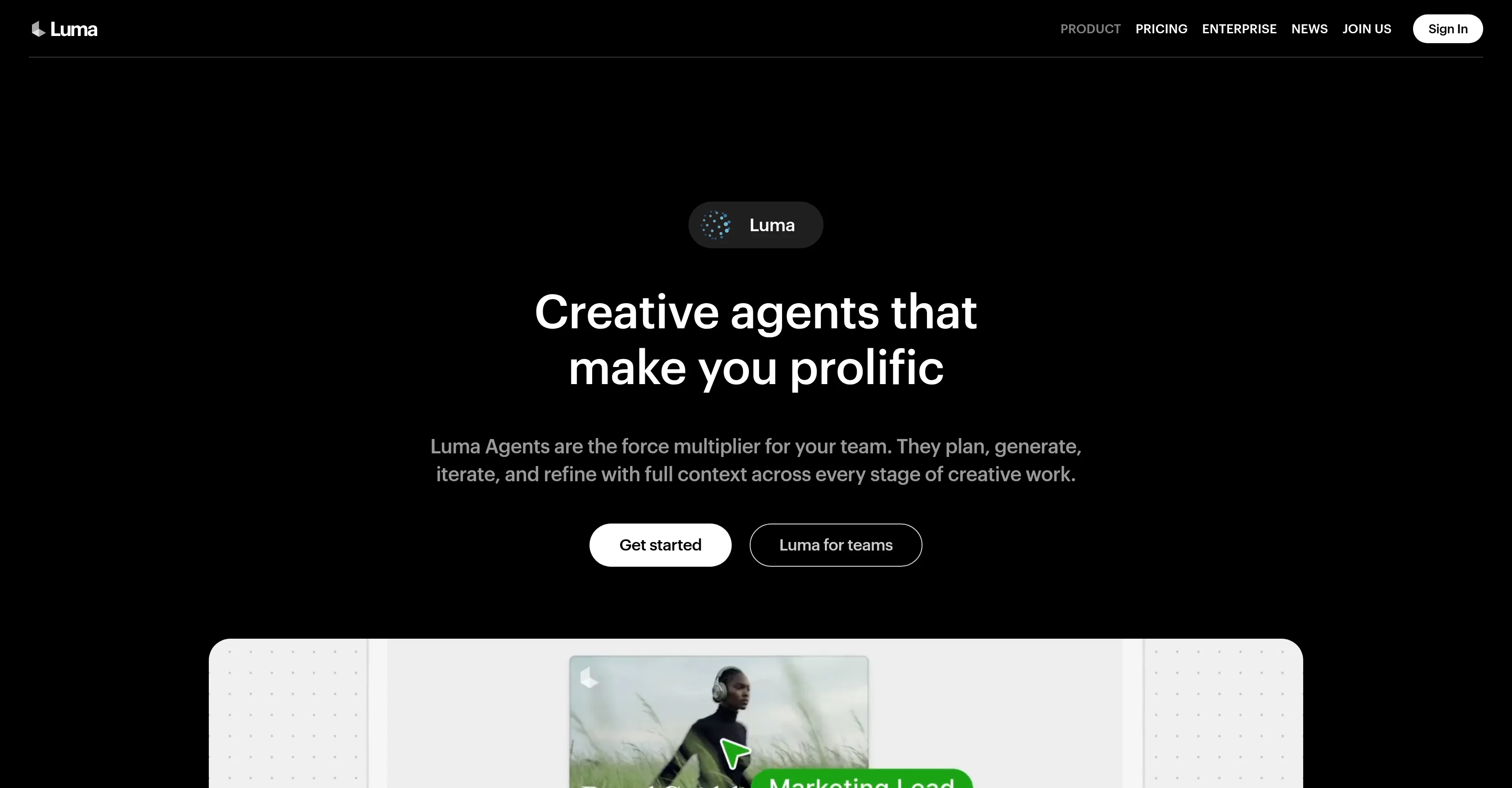 Luma Agents screenshot