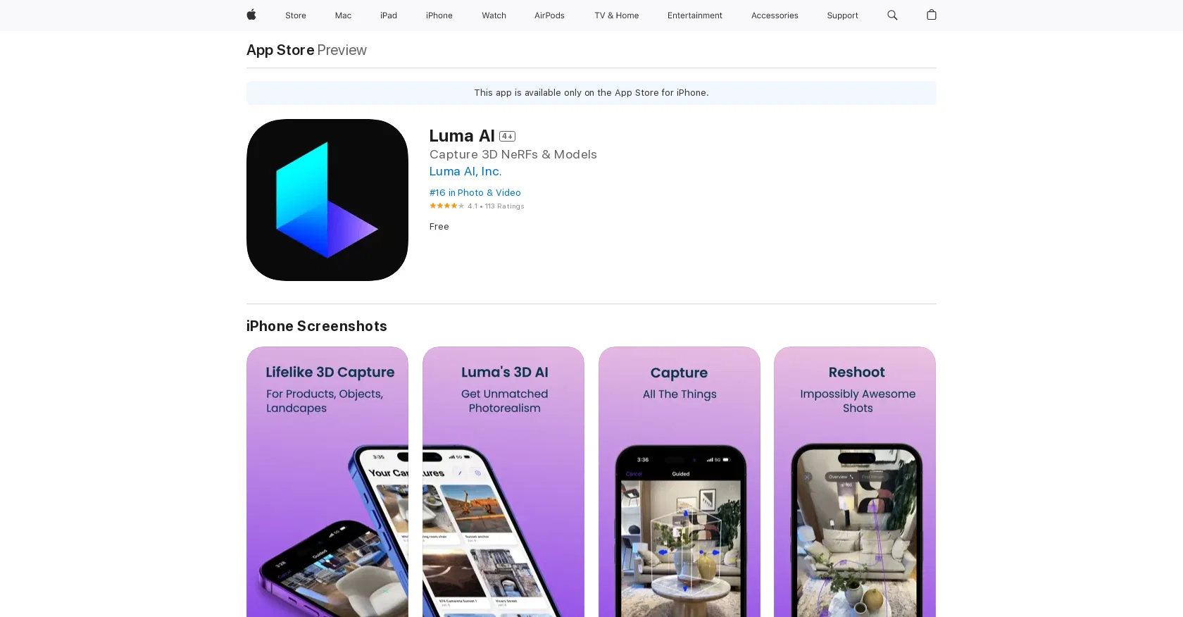 Luma AIv1.3.11 screenshot