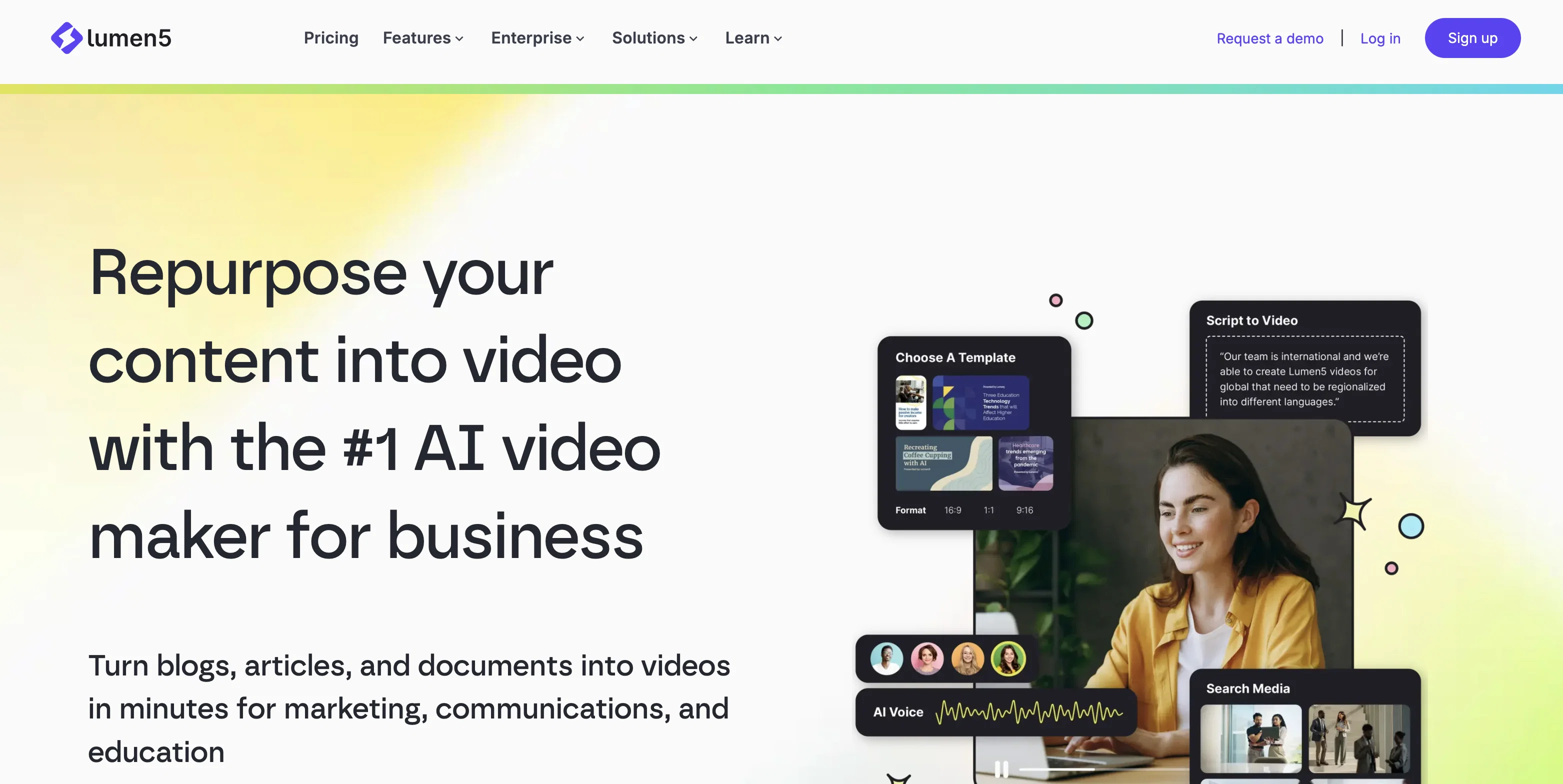 Lumen5 screenshot