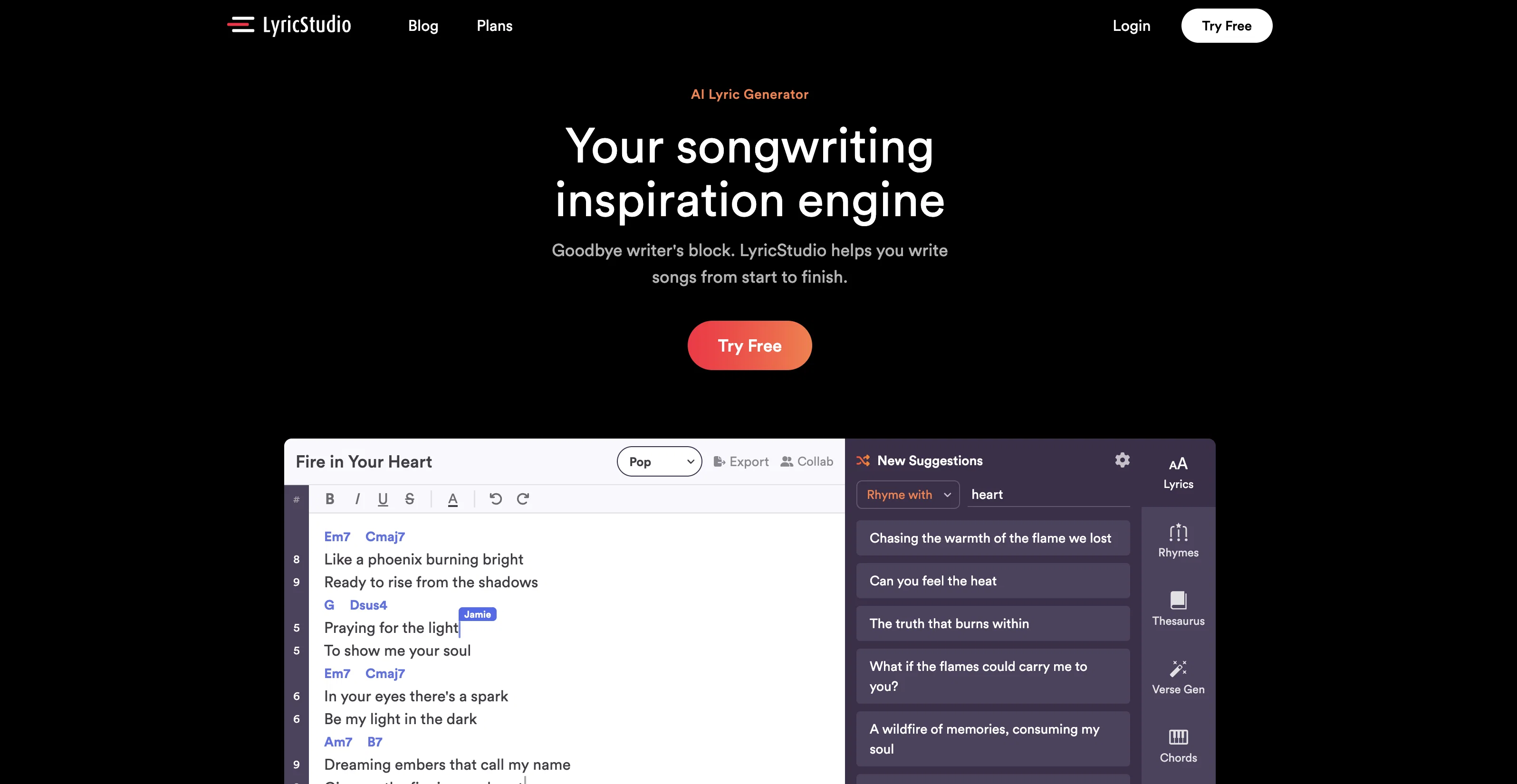 Lyric Studio screenshot