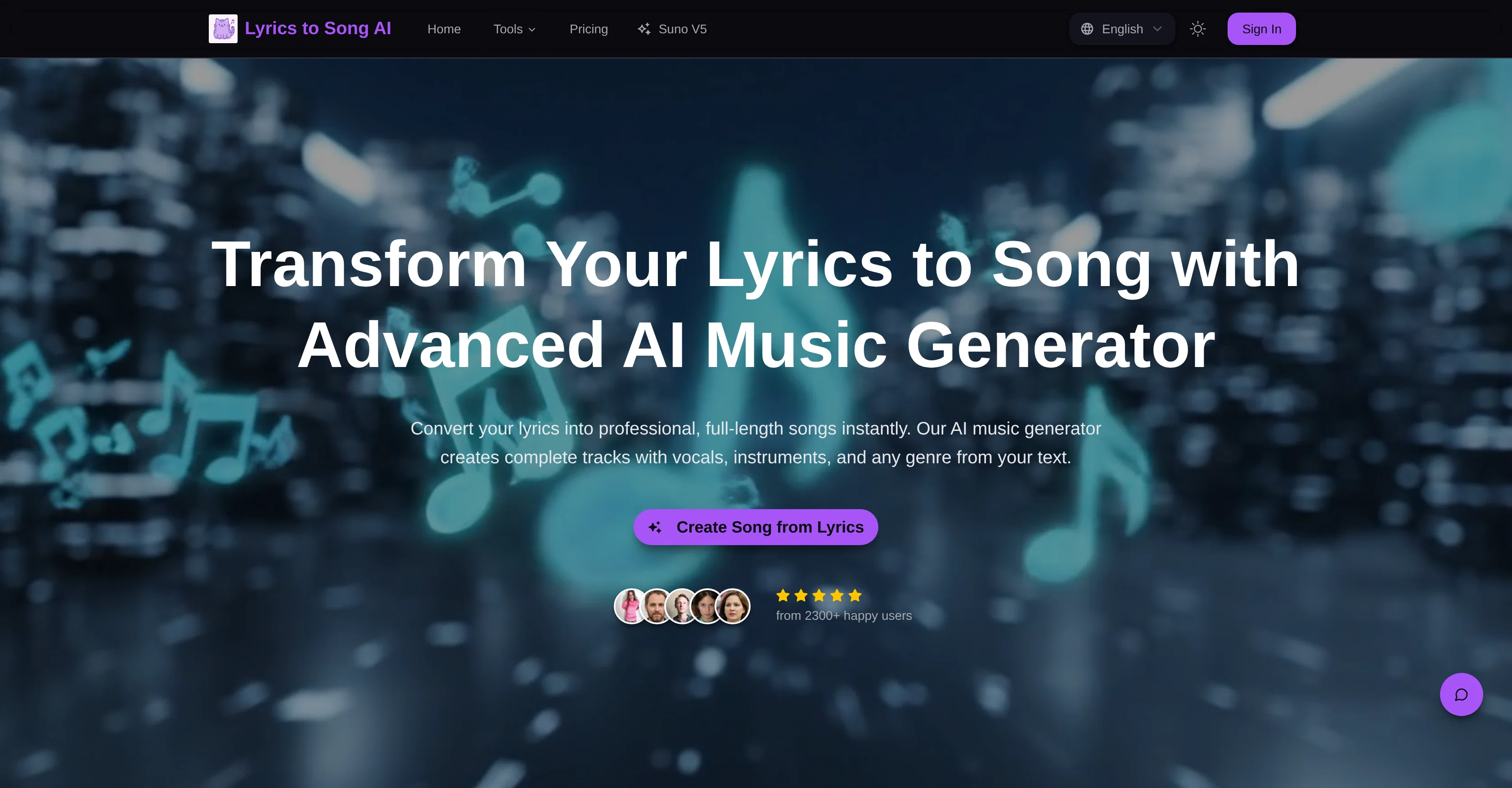 Lyrics to Song AI screenshot