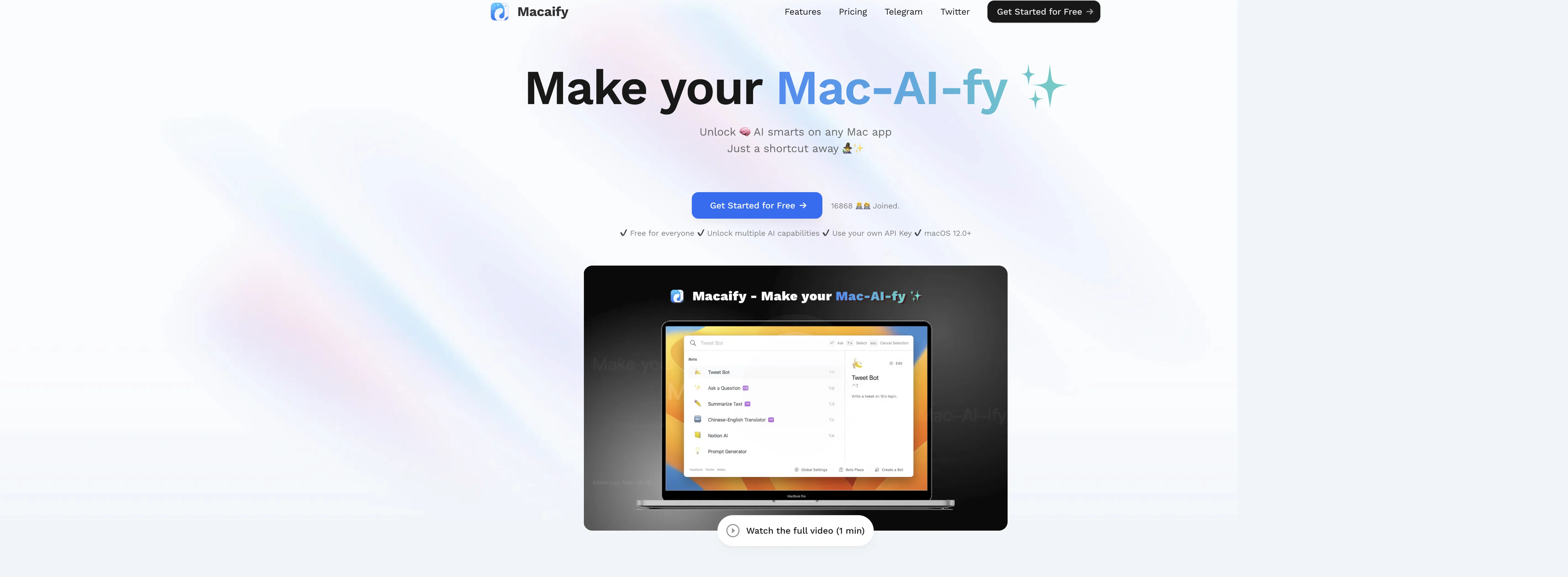 Macaify screenshot
