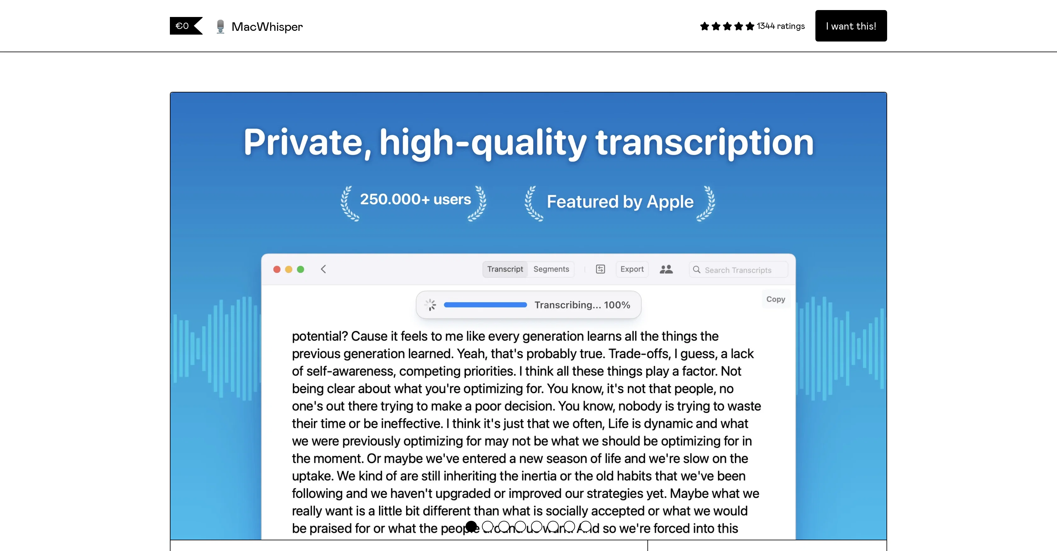 MacWhisper screenshot