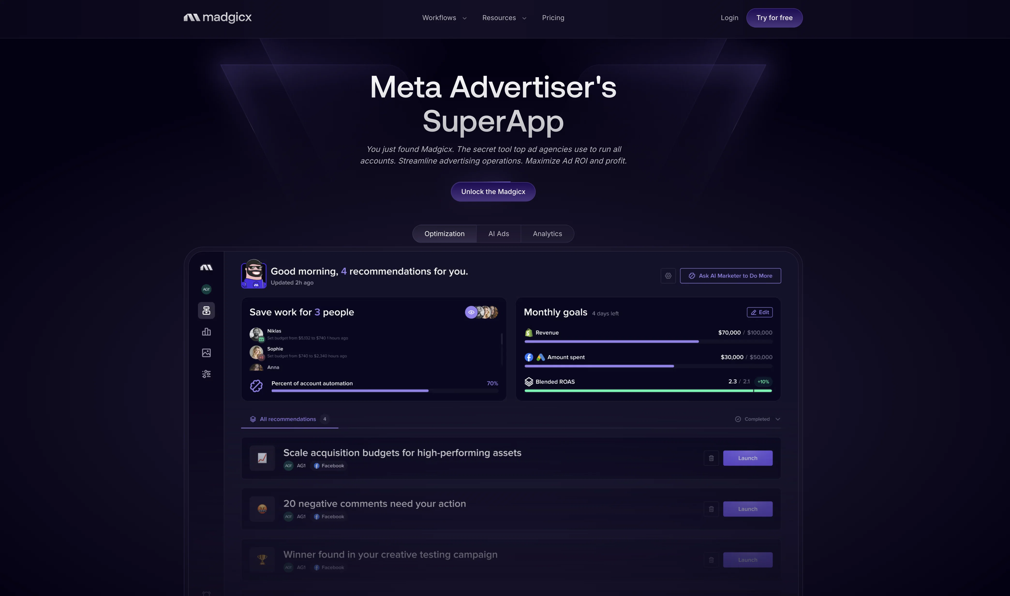 Madgicx screenshot