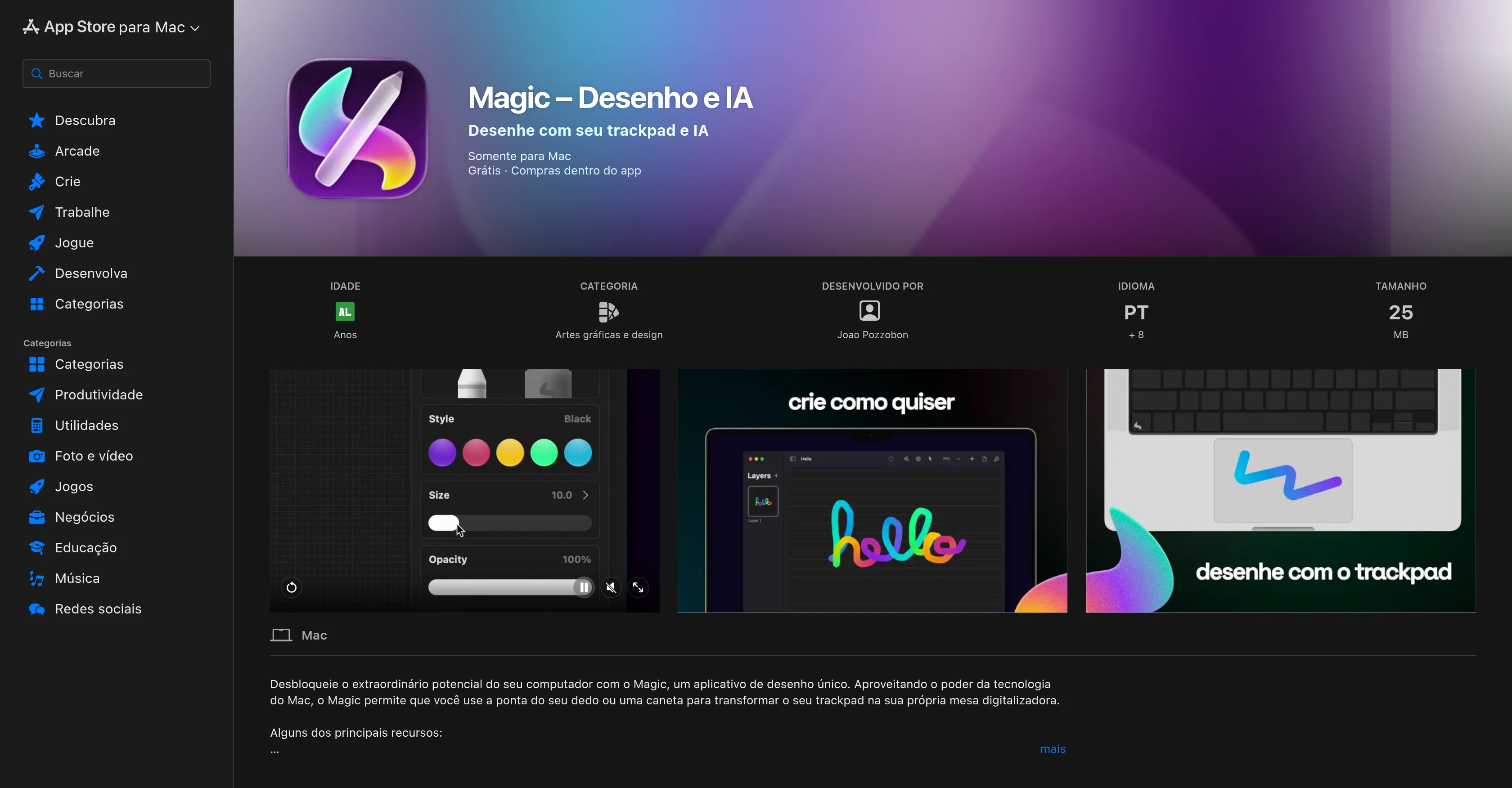 App Magic Desenho e IA screenshot