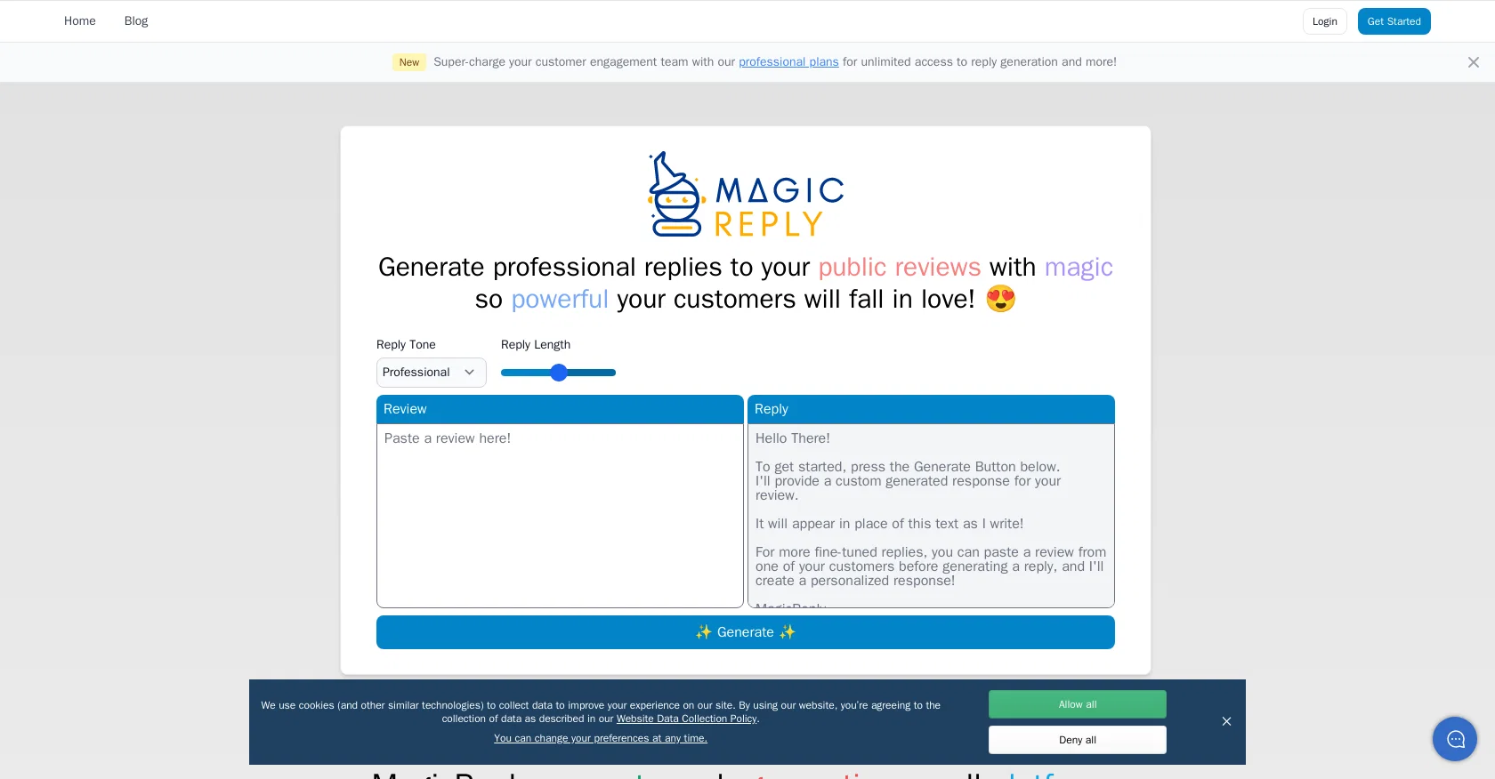 MagicReply screenshot